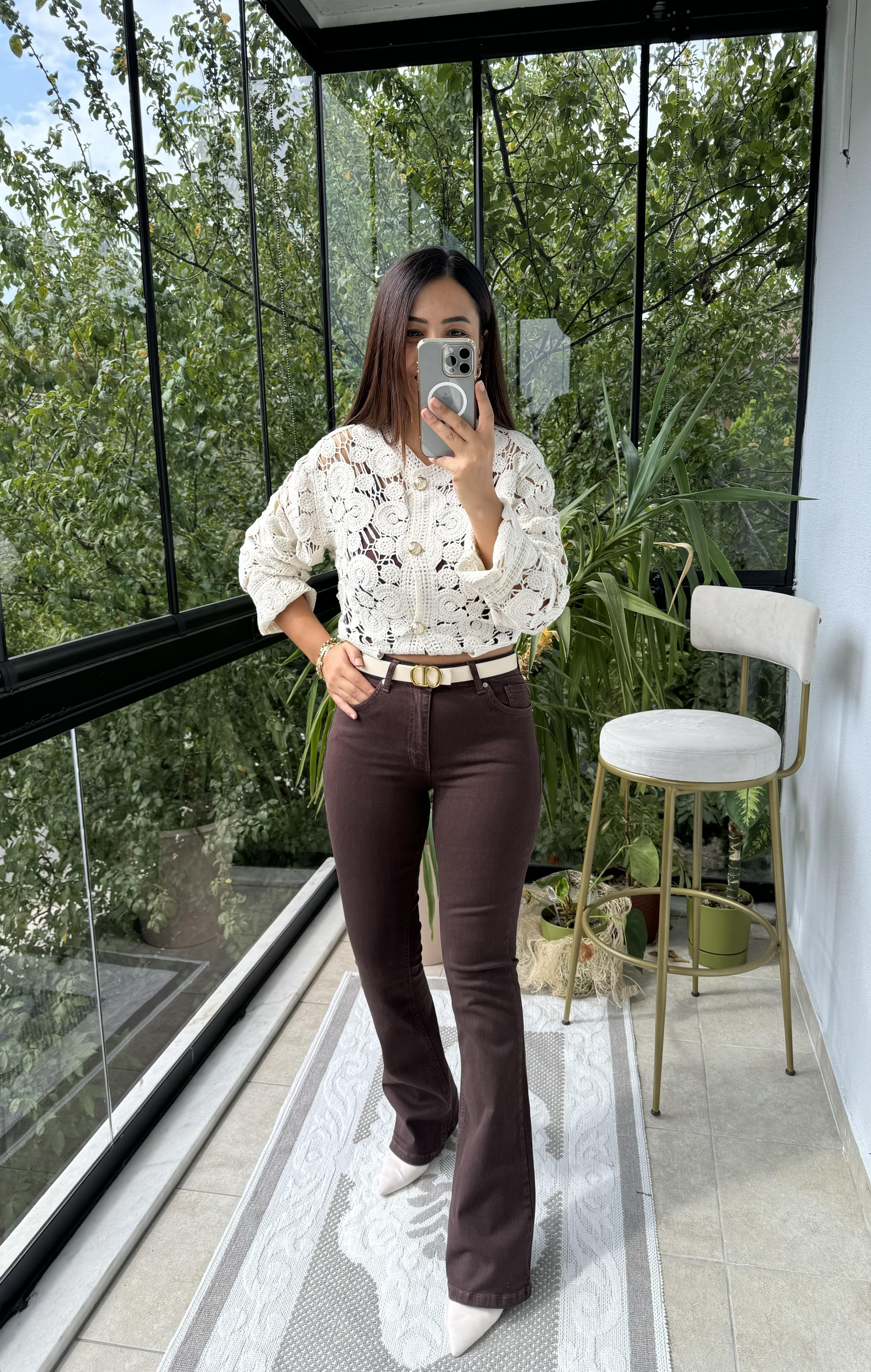 İspanyol Paça Jean Kahve