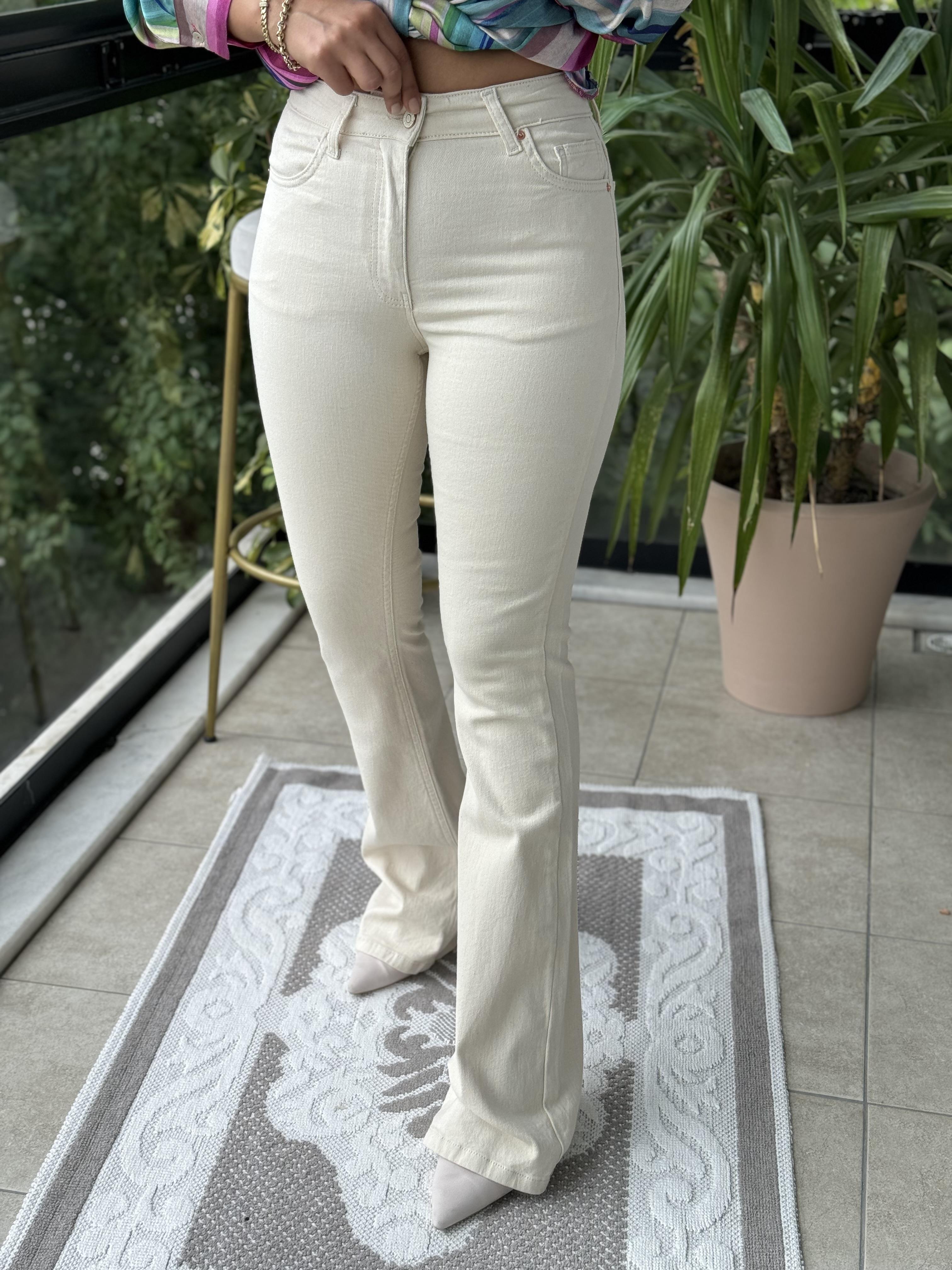 İspanyol Paça Jean Krem