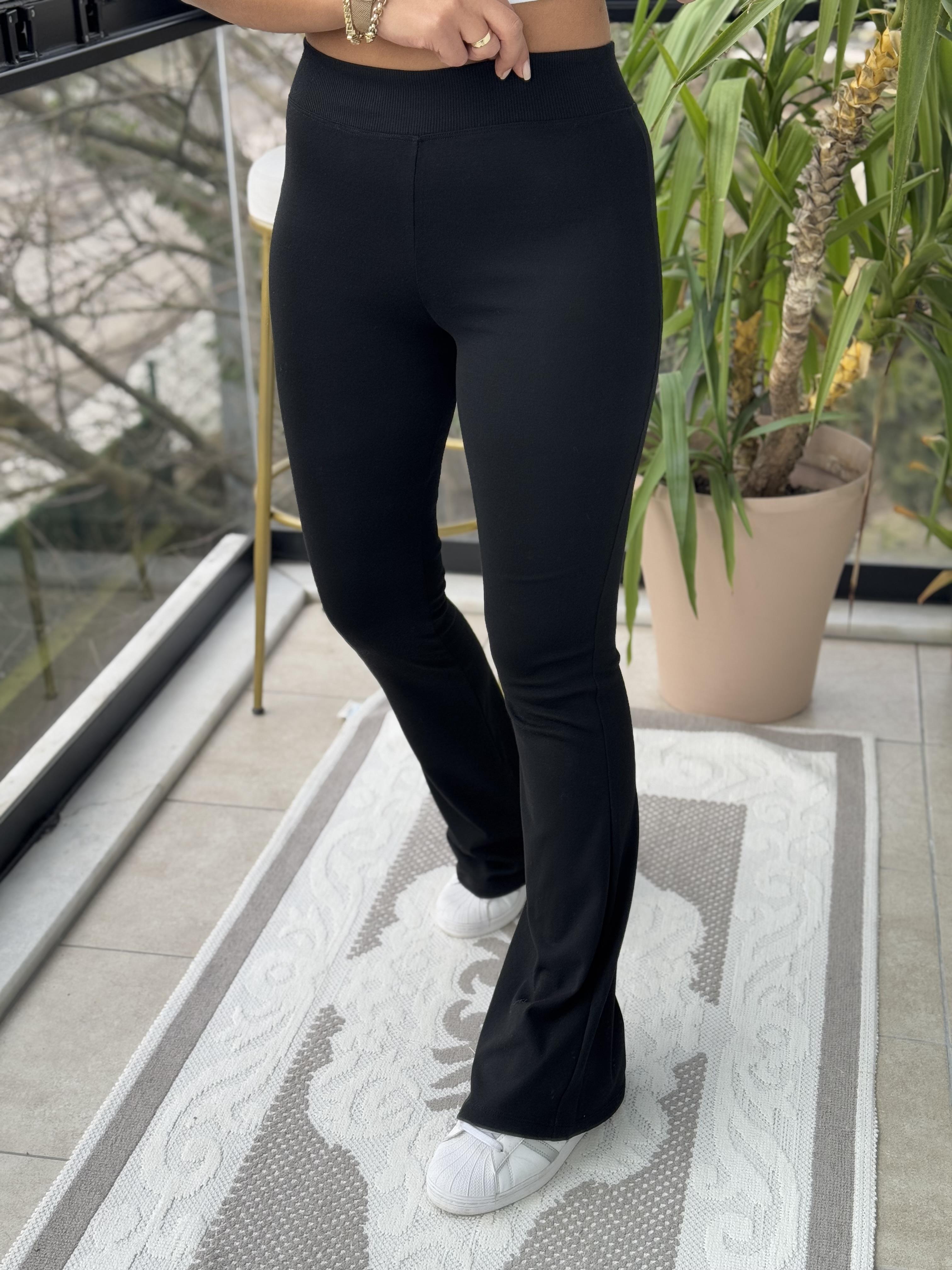 İspanyol Tayt Pantolon Siyah