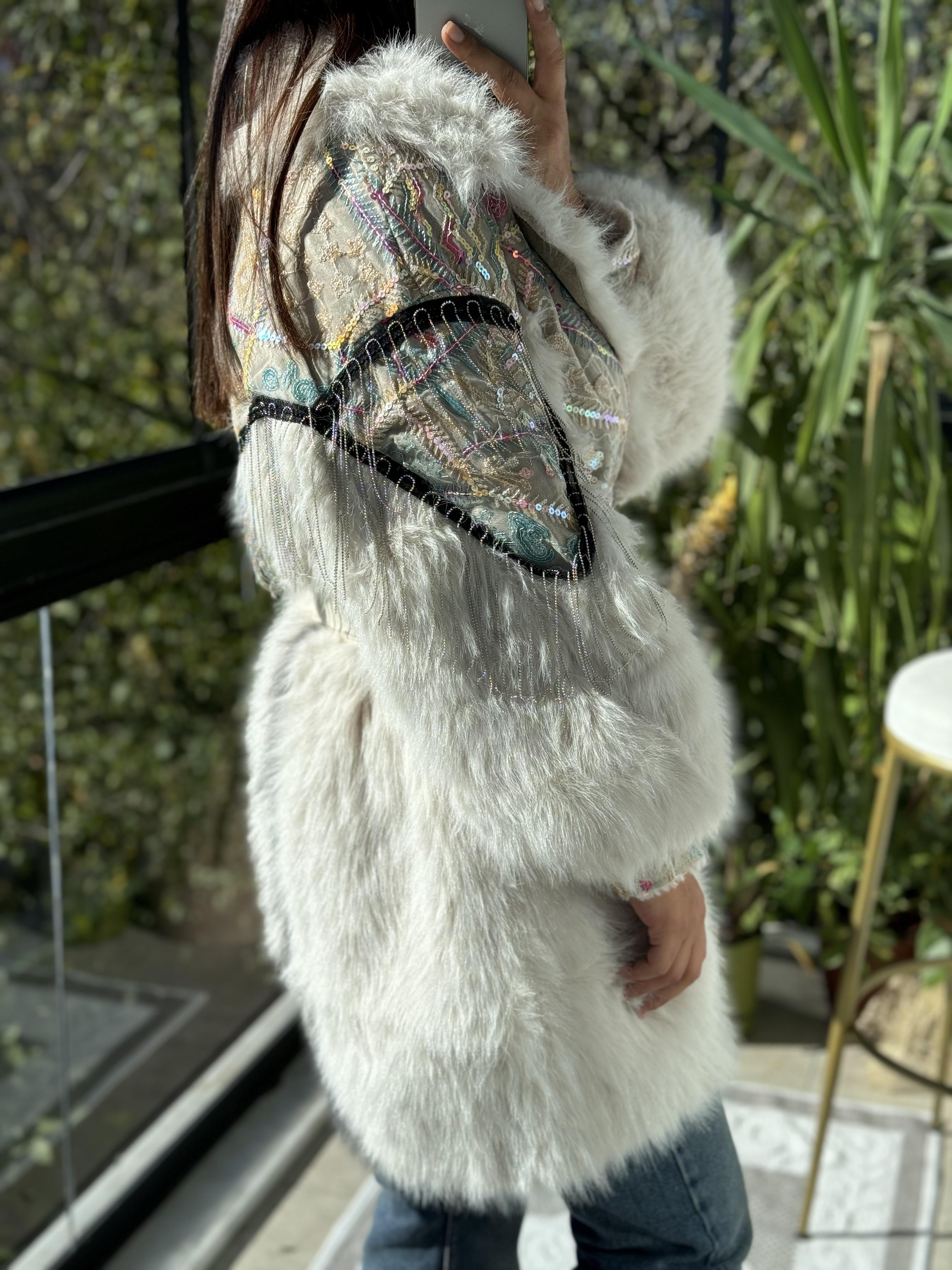 İthal Azaka Kürk Krem