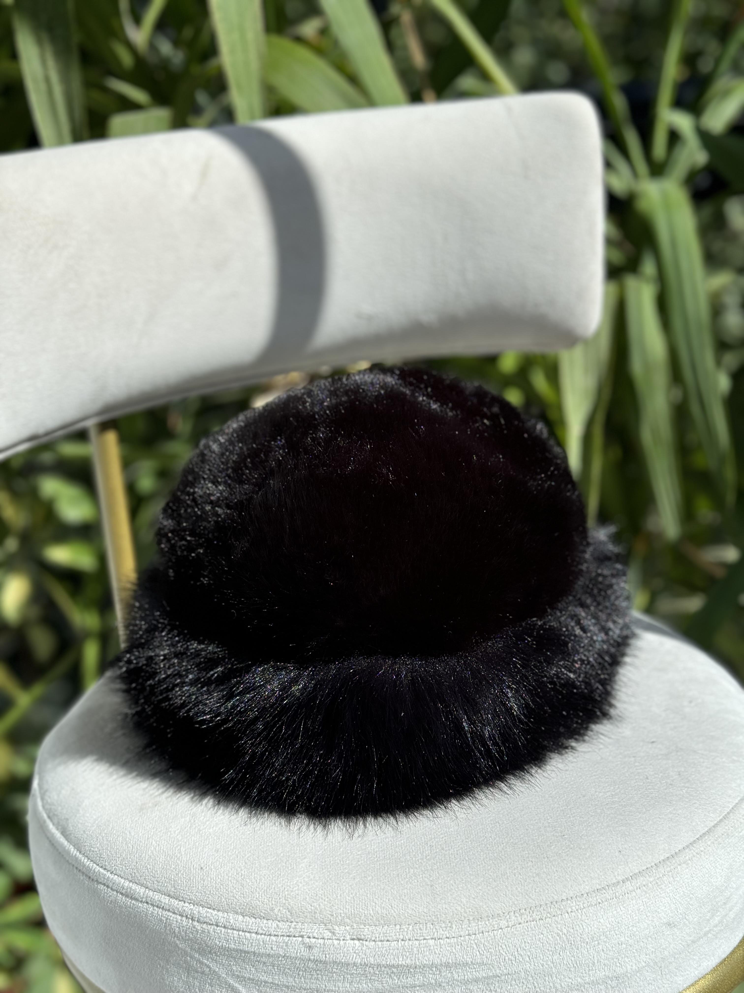 İthal Kürklü Şapka Siyah