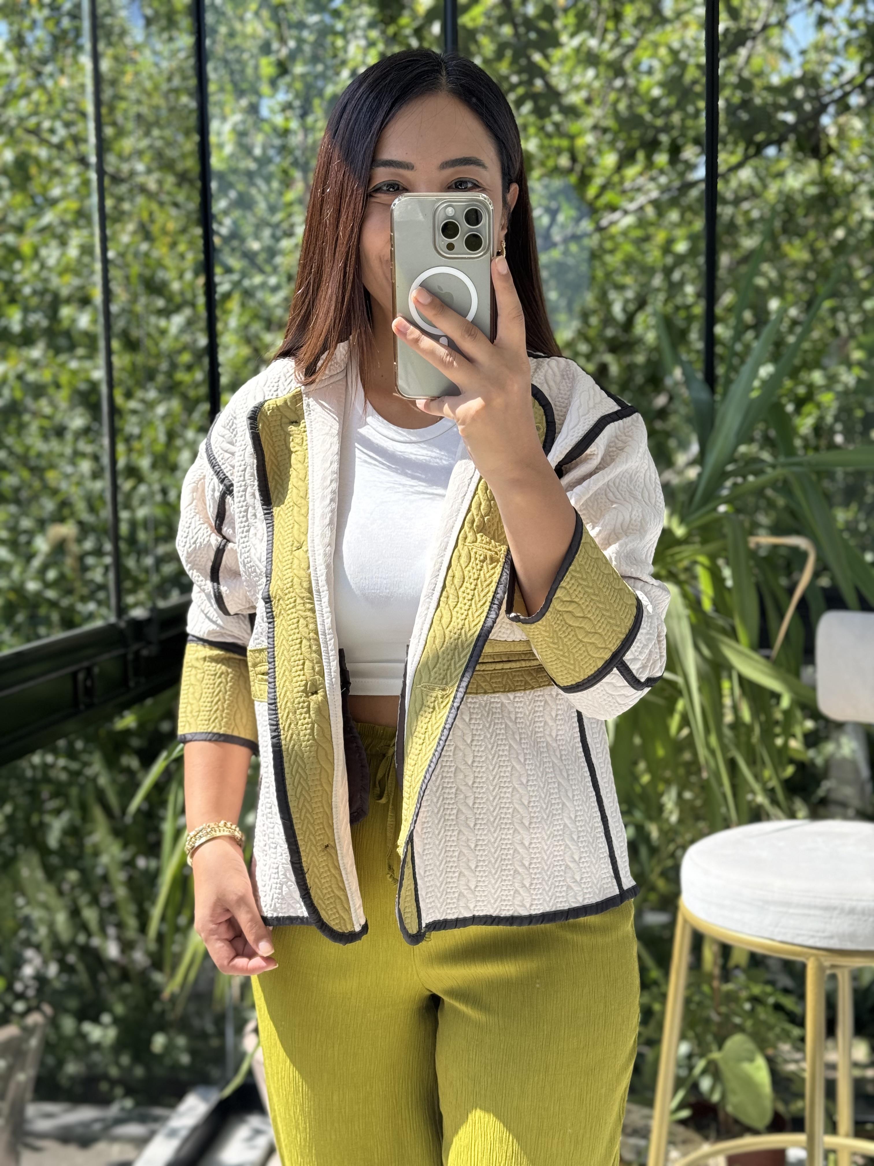 Jakar Kapitone Ceket Bej