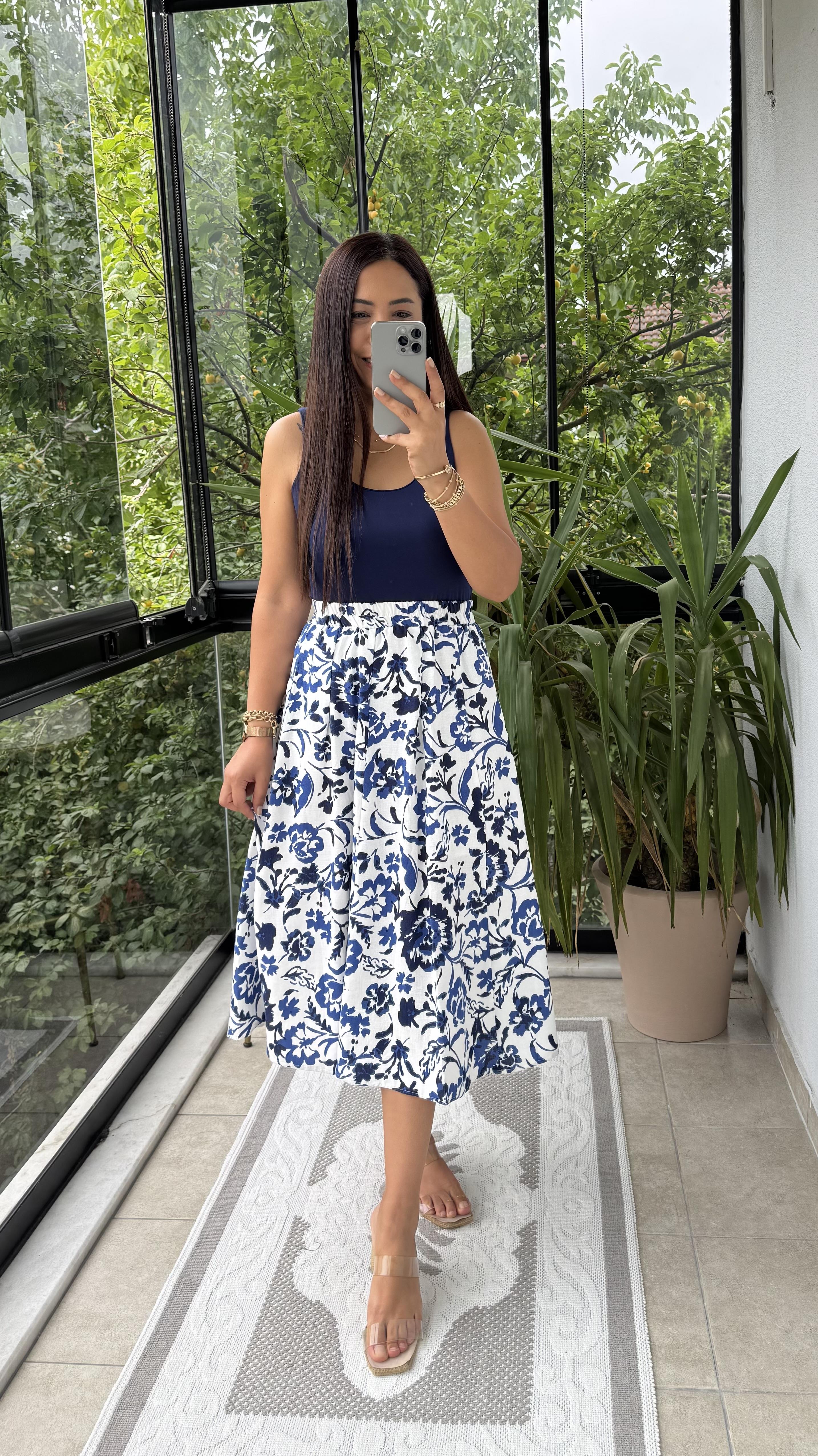 Midiboy Keten Etek Mavi