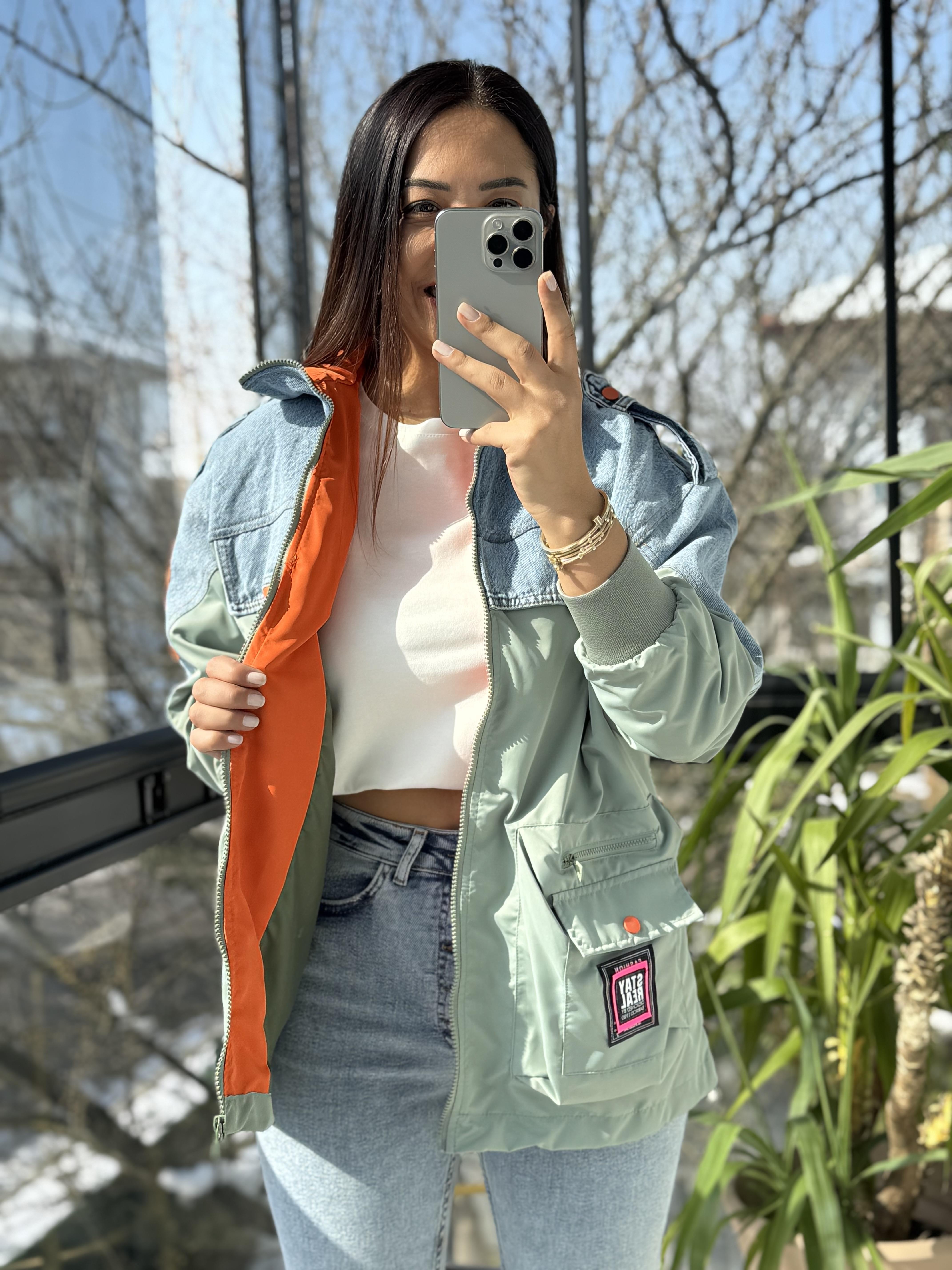 Mix Pilot Ceket Yağmurluk Haki Yeşili