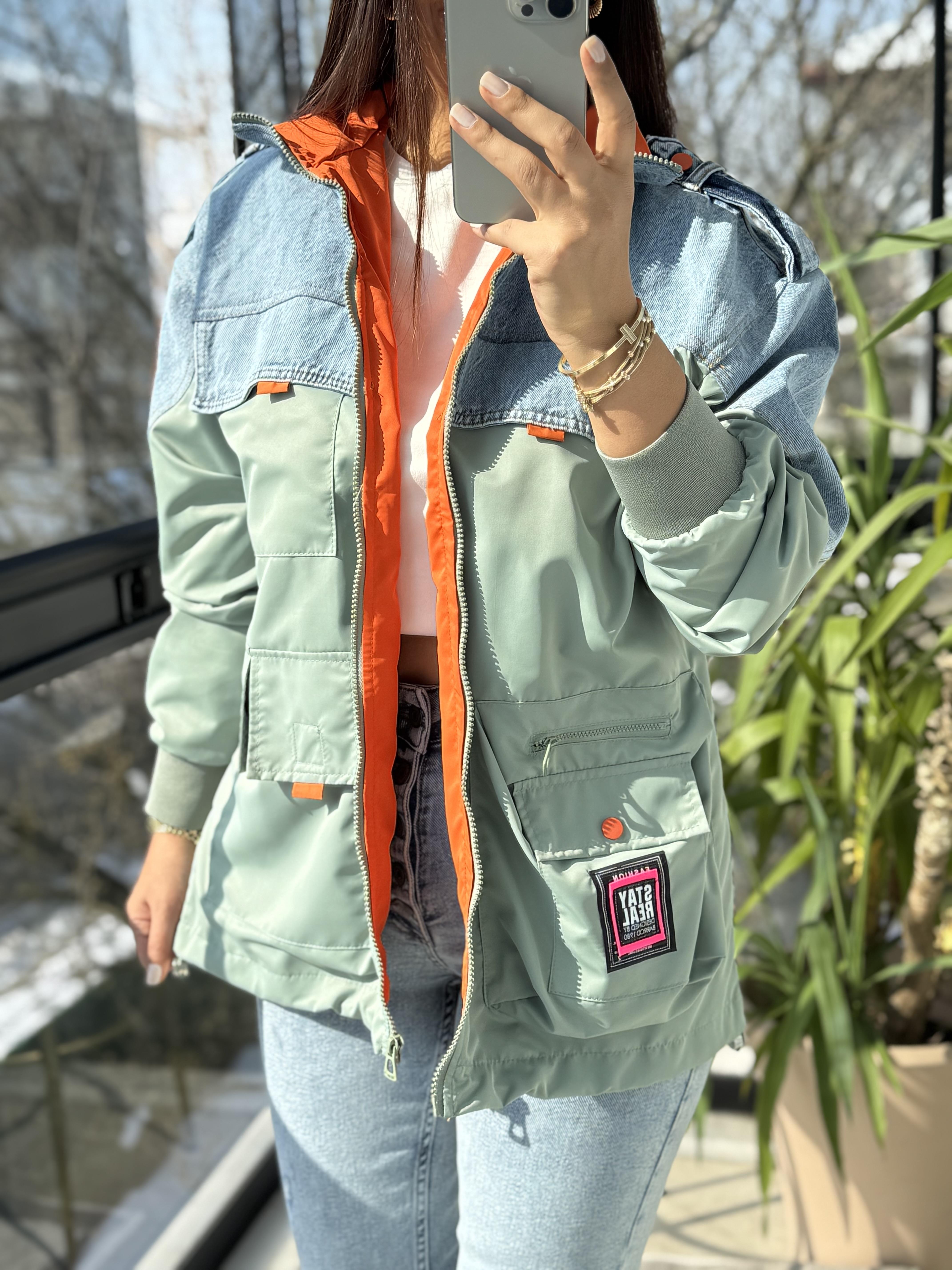 Mix Pilot Ceket Yağmurluk Haki Yeşili