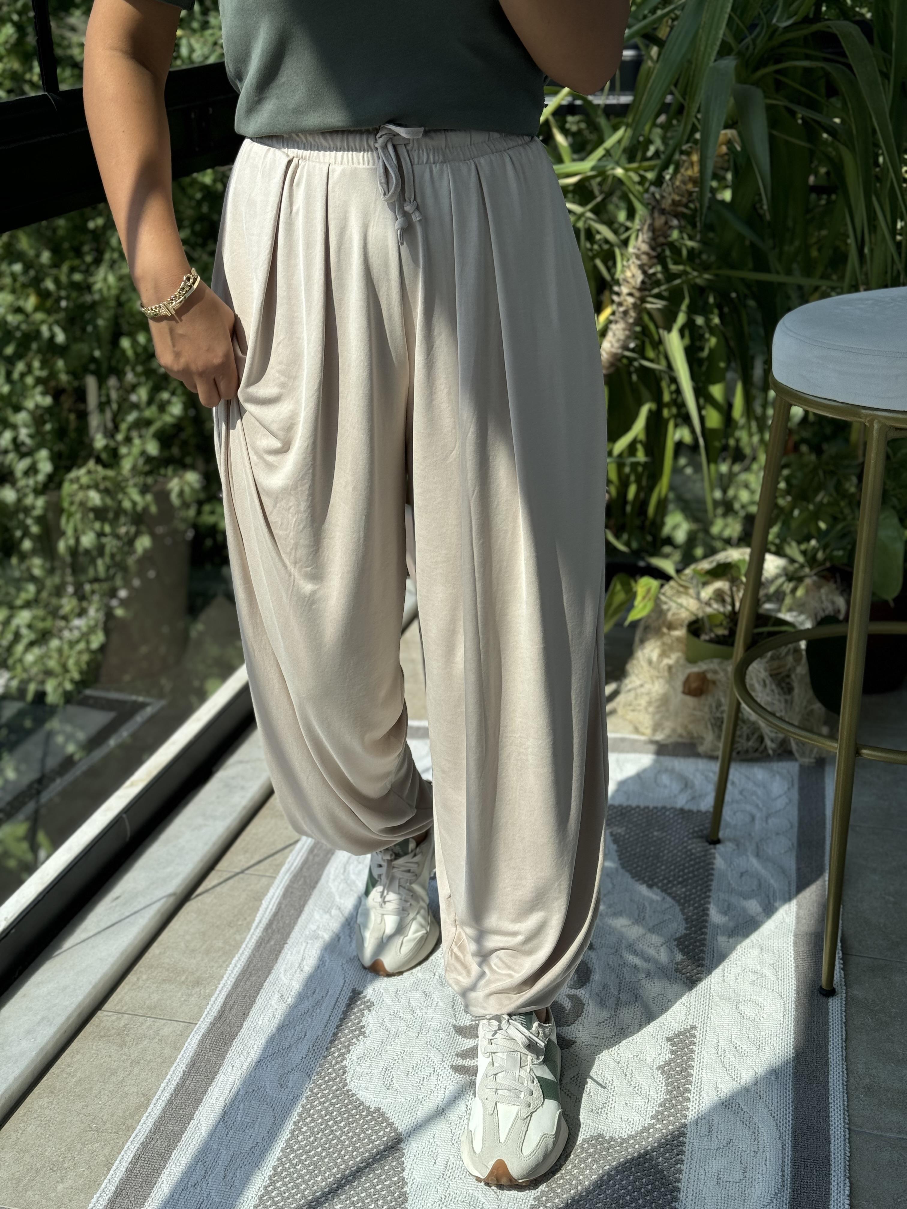 Modal Şalvar Pantolon Taş