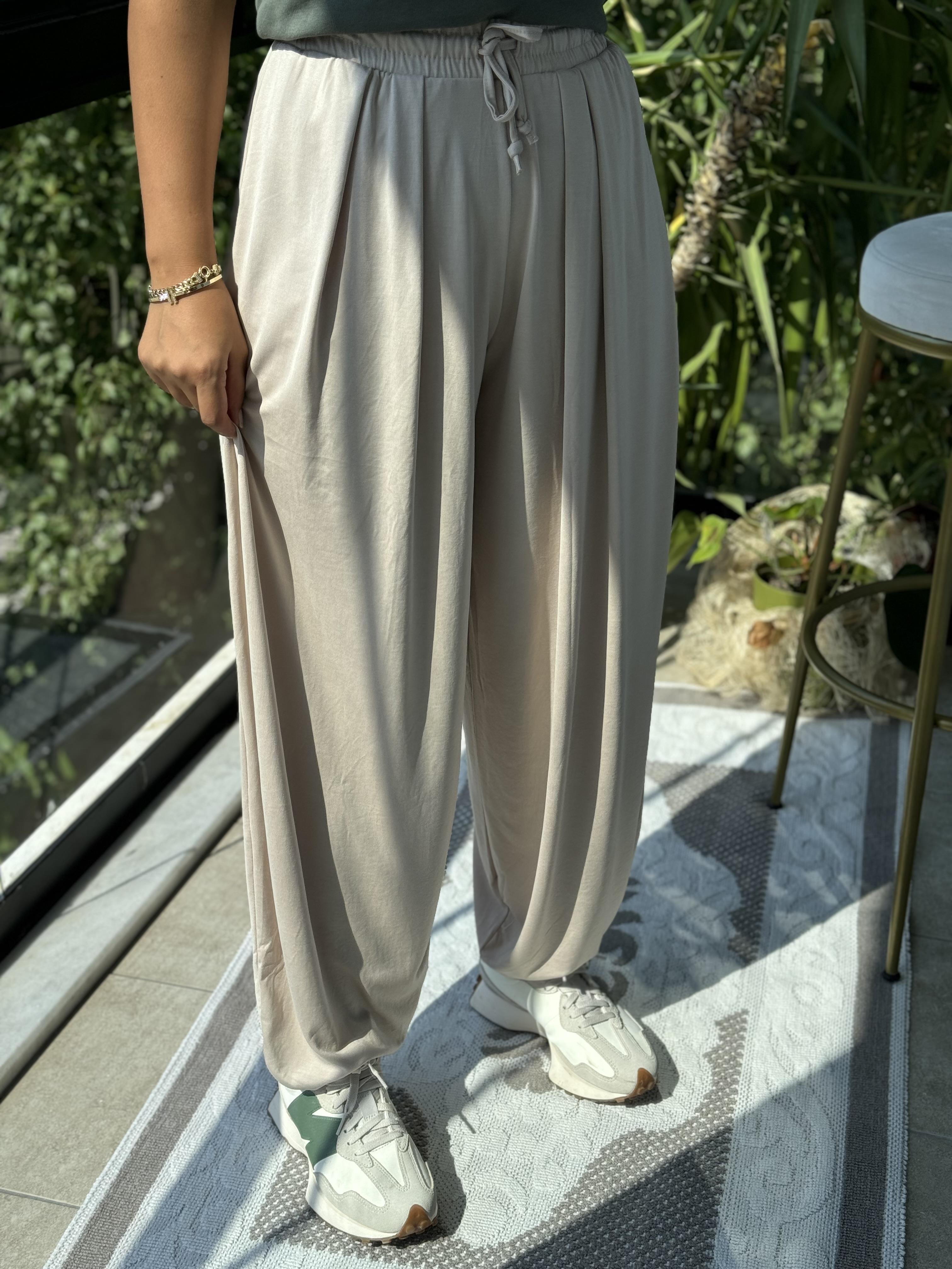 Modal Şalvar Pantolon Taş