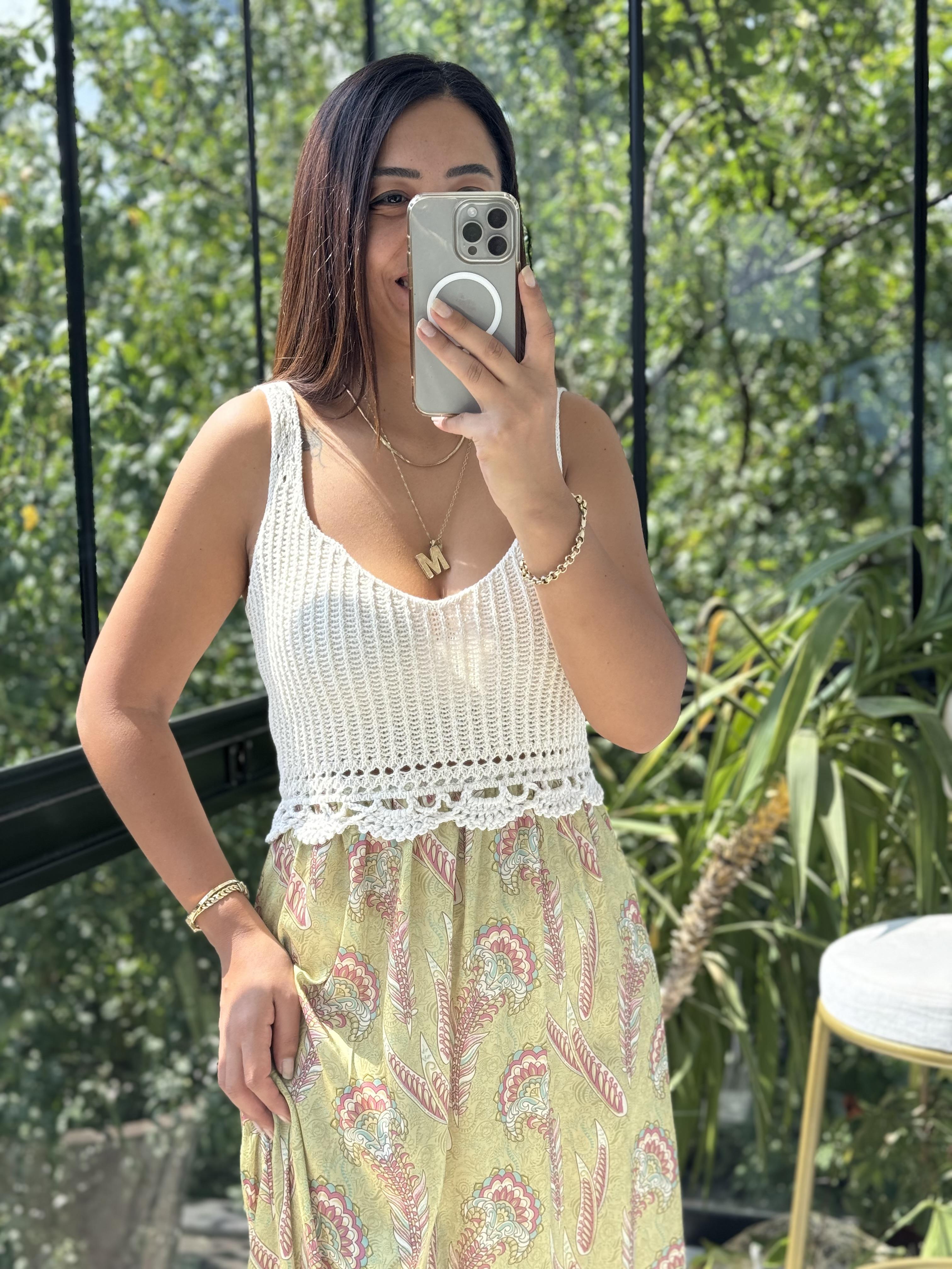 Örme Askılı Elbise Fıstık Yeşili