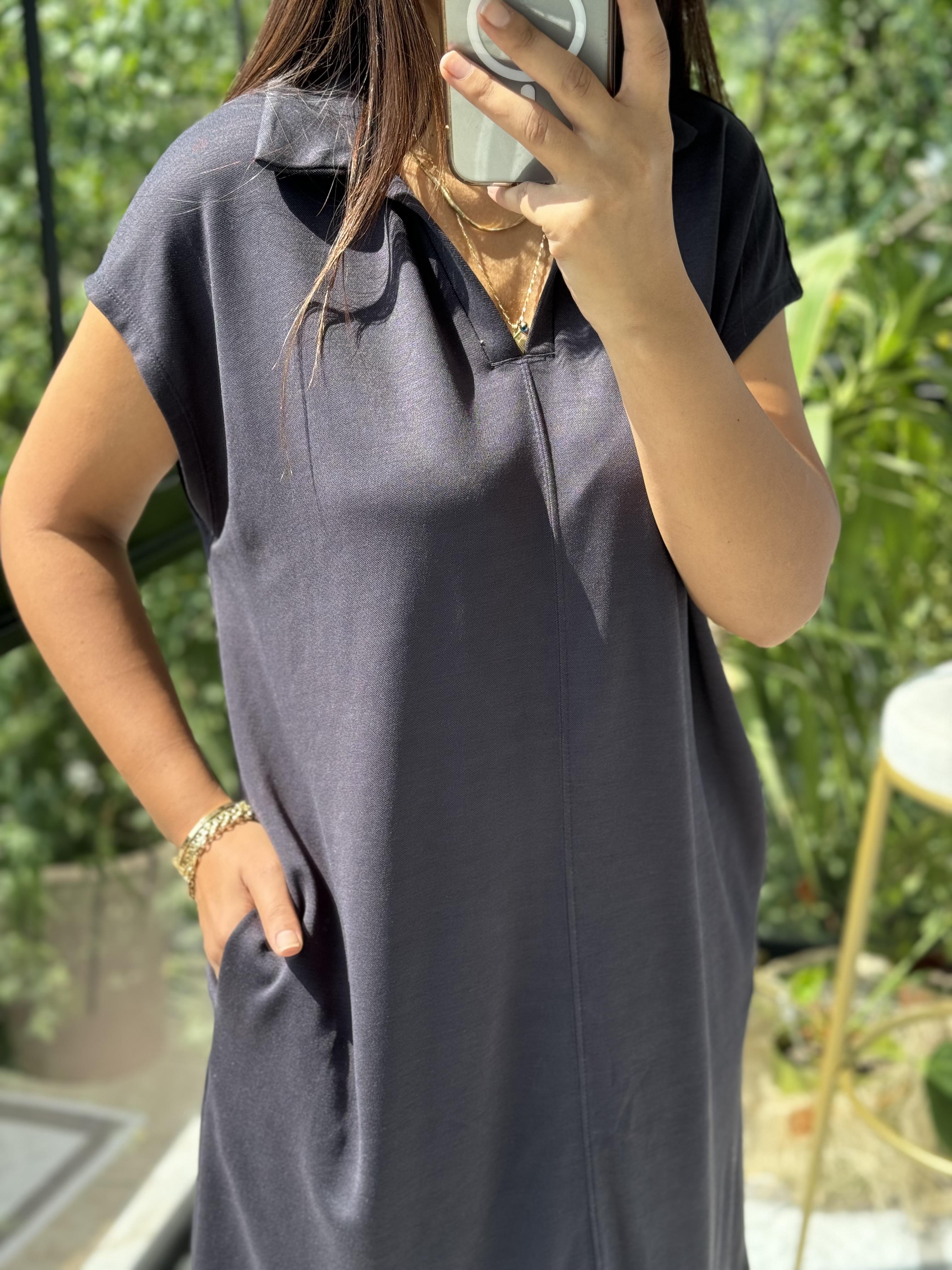 Oversize Elbise Füme 