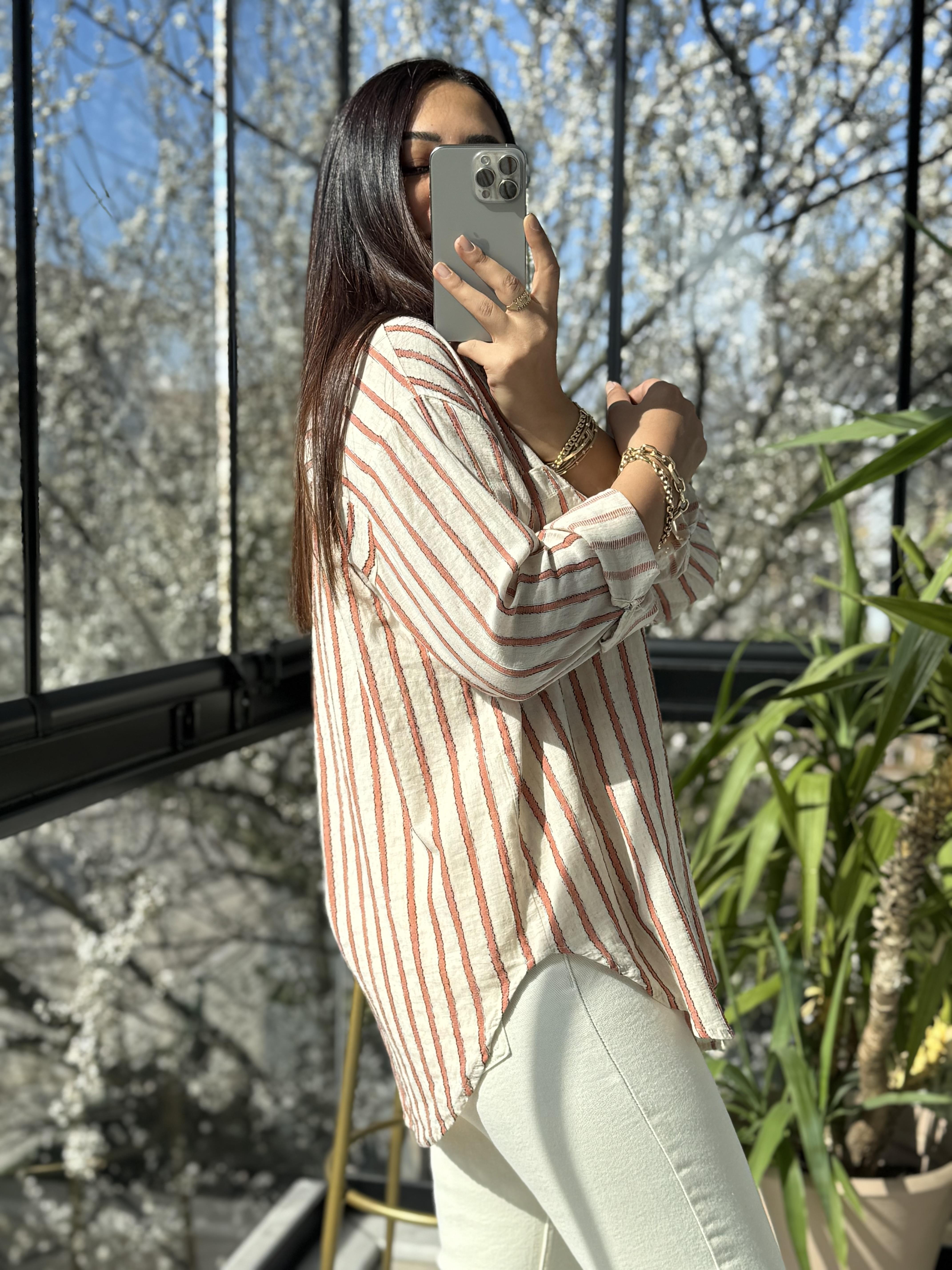 Pamuklu Çizgili Dokuma Kiremit