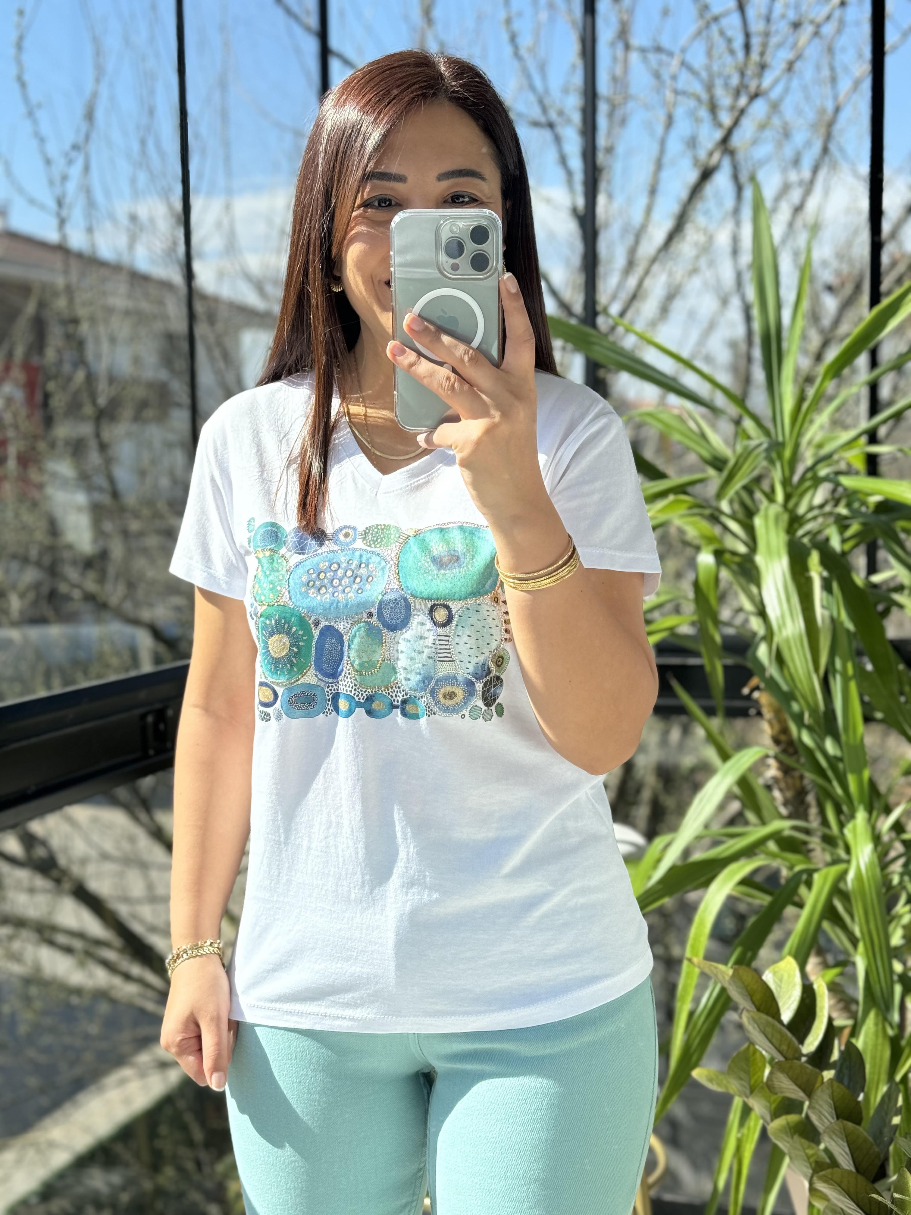 Pamuklu Tişört Nazar Boncuklu