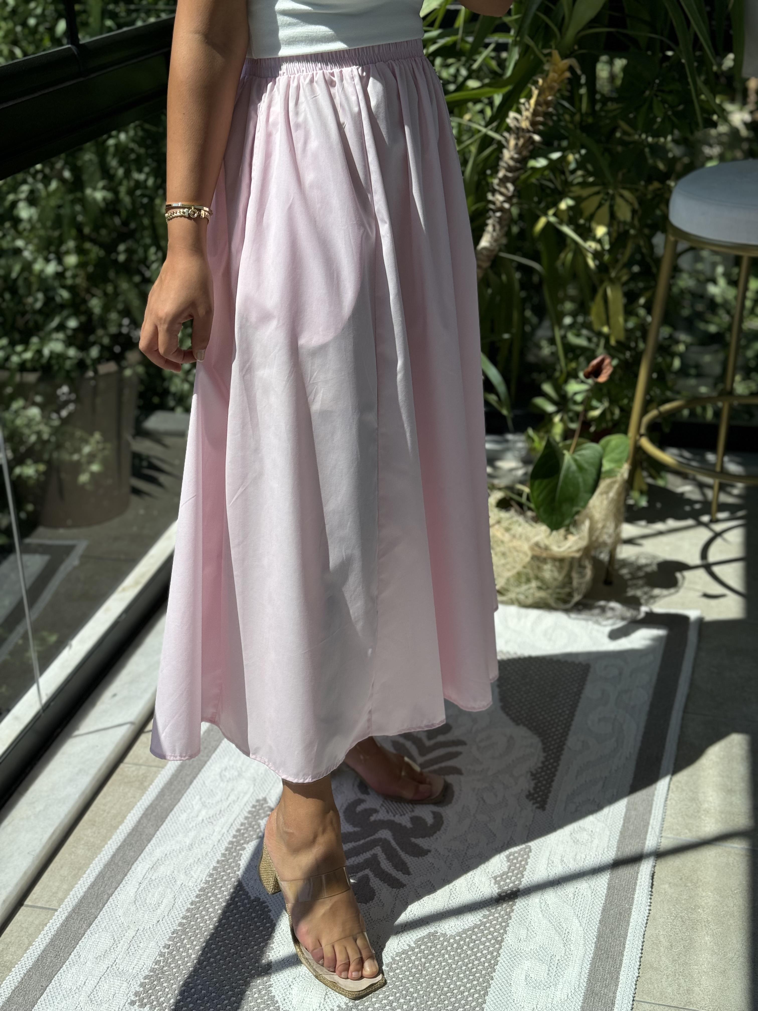Poplin Etek Pembe
