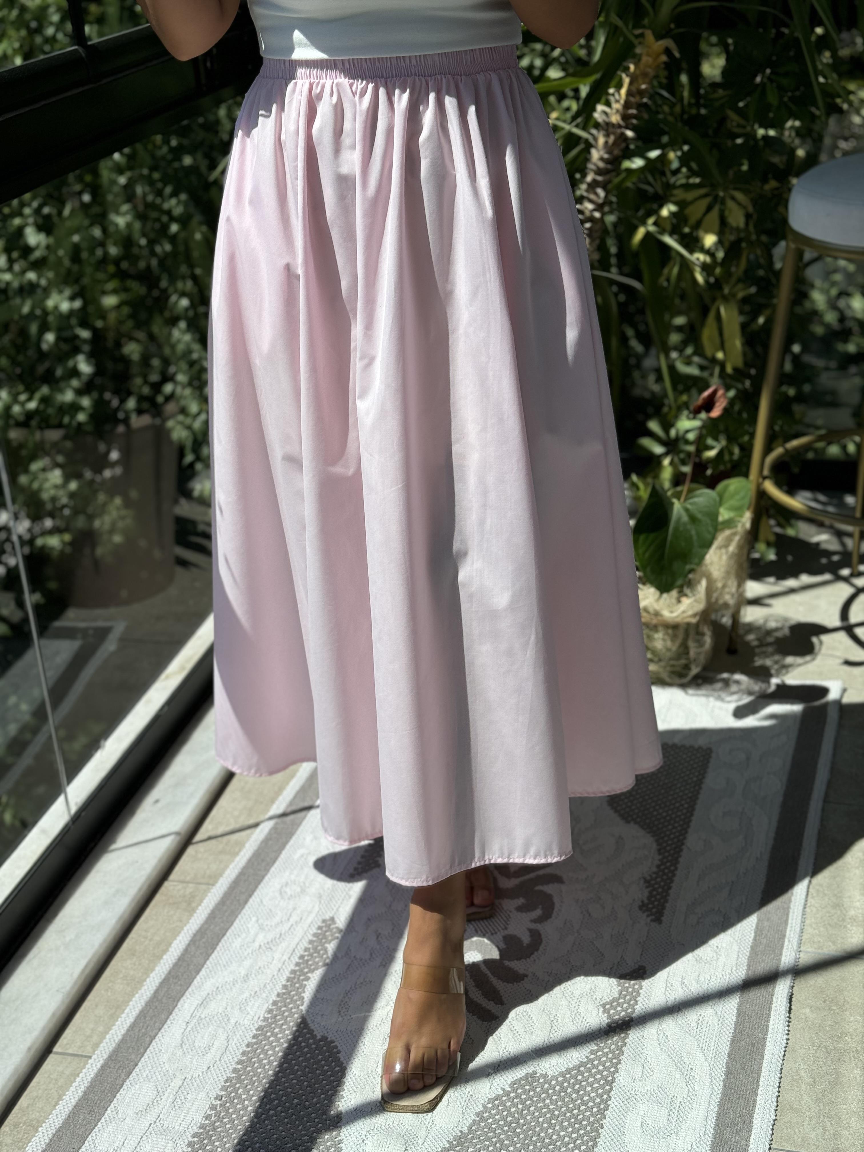 Poplin Etek Pembe