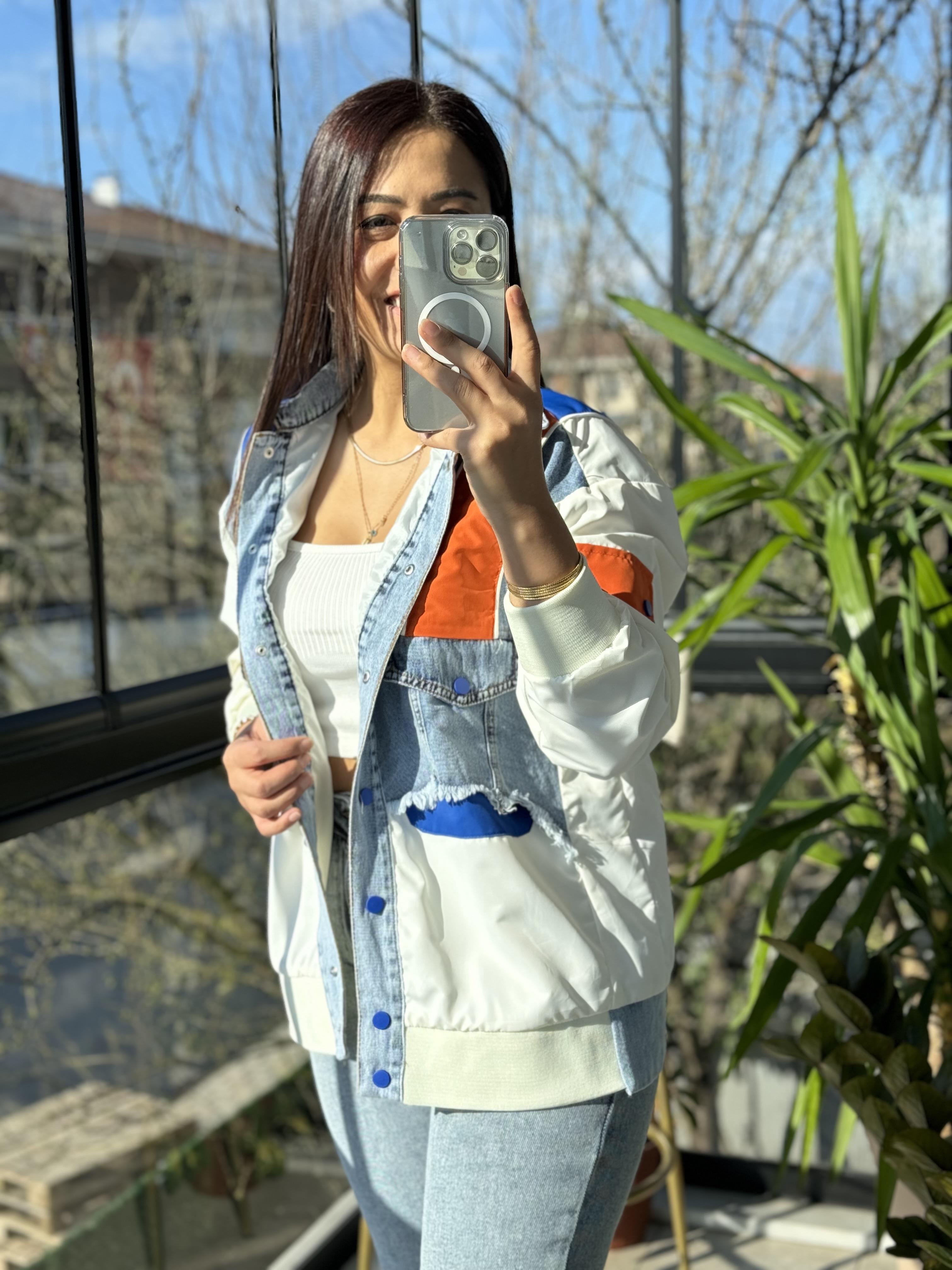 Porto Mix Biyeli Ceket Sax Mavi