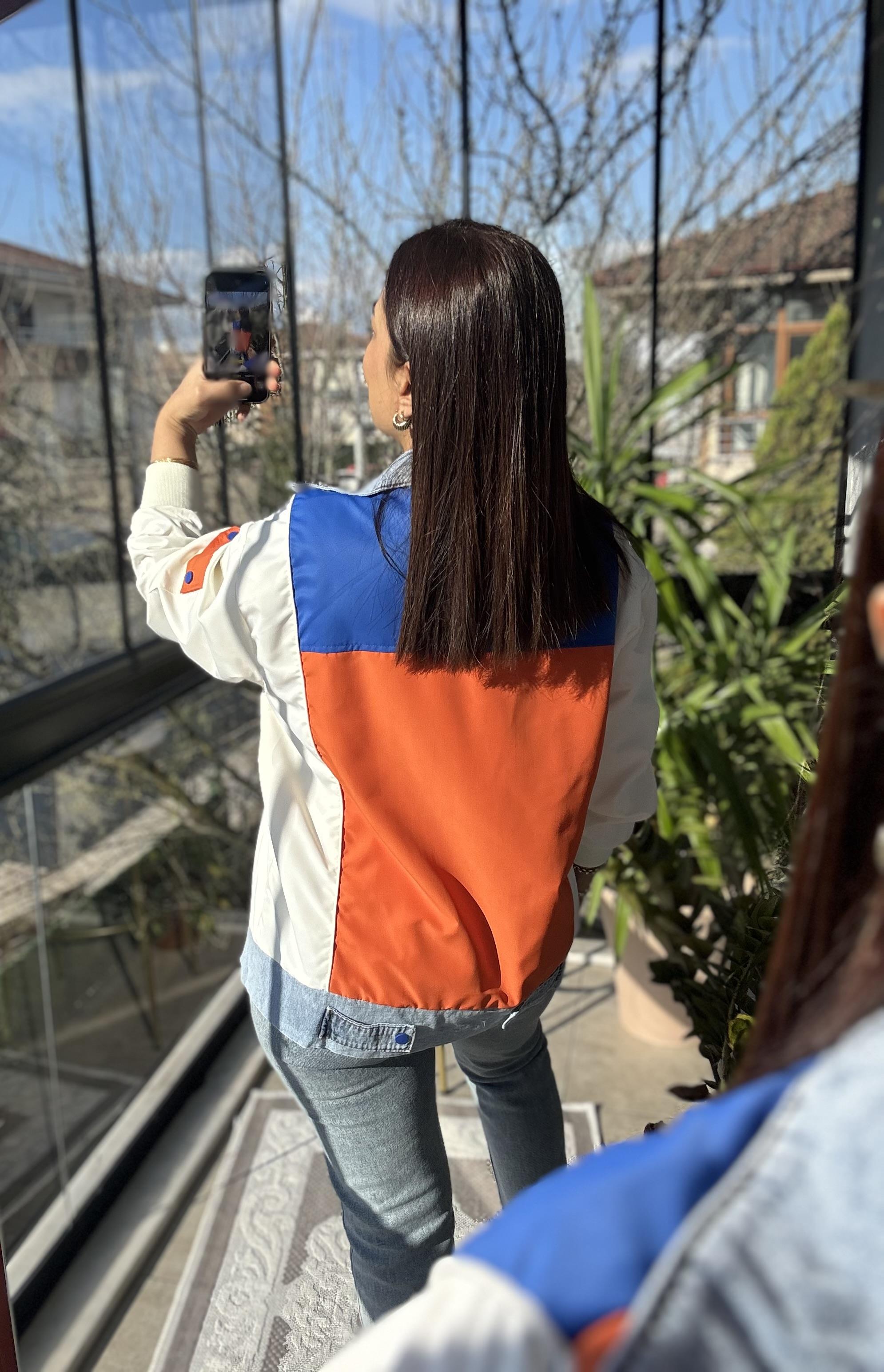 Porto Mix Biyeli Ceket Sax Mavi