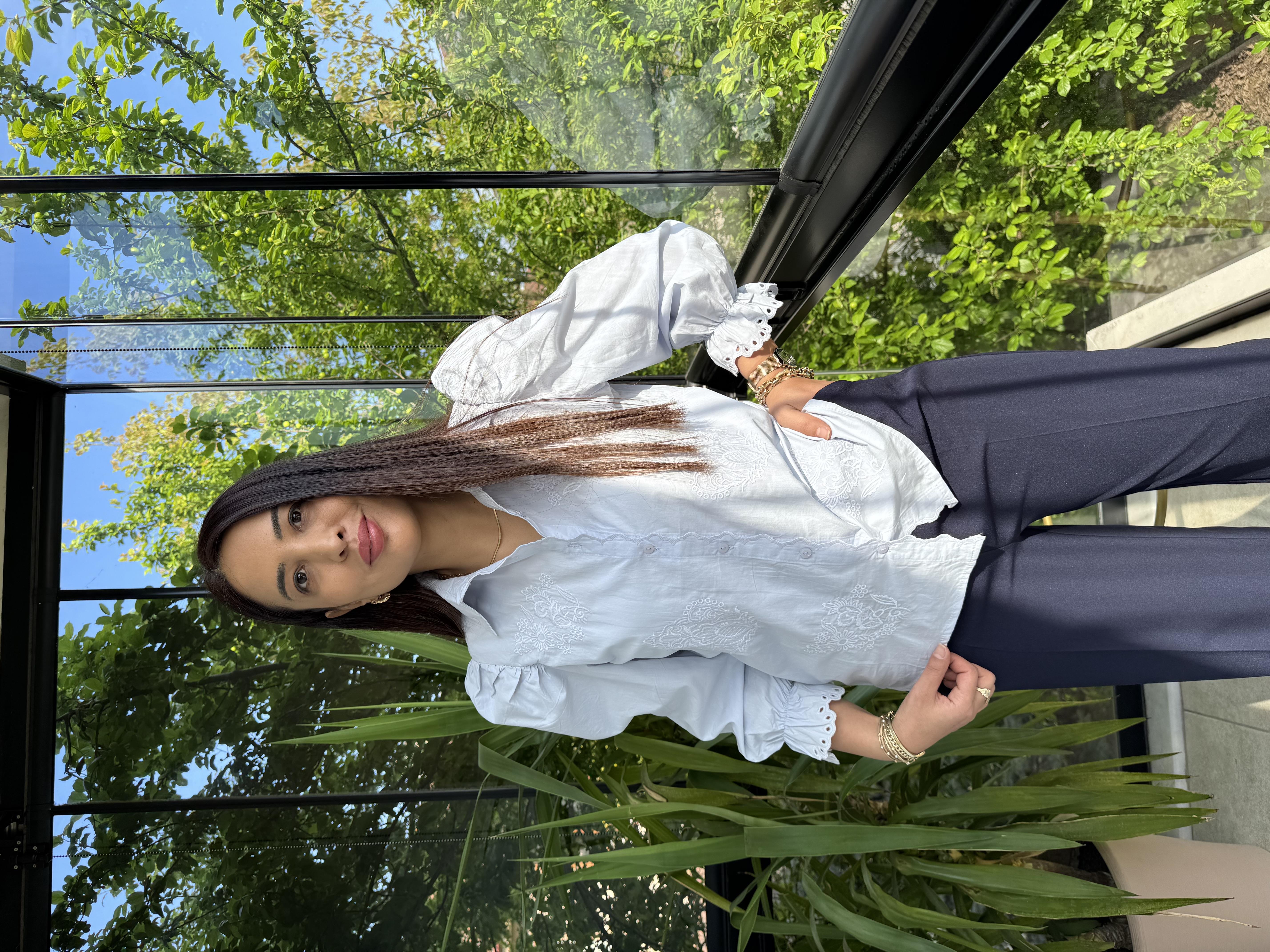 Prenses Gömlek Bebe Mavi