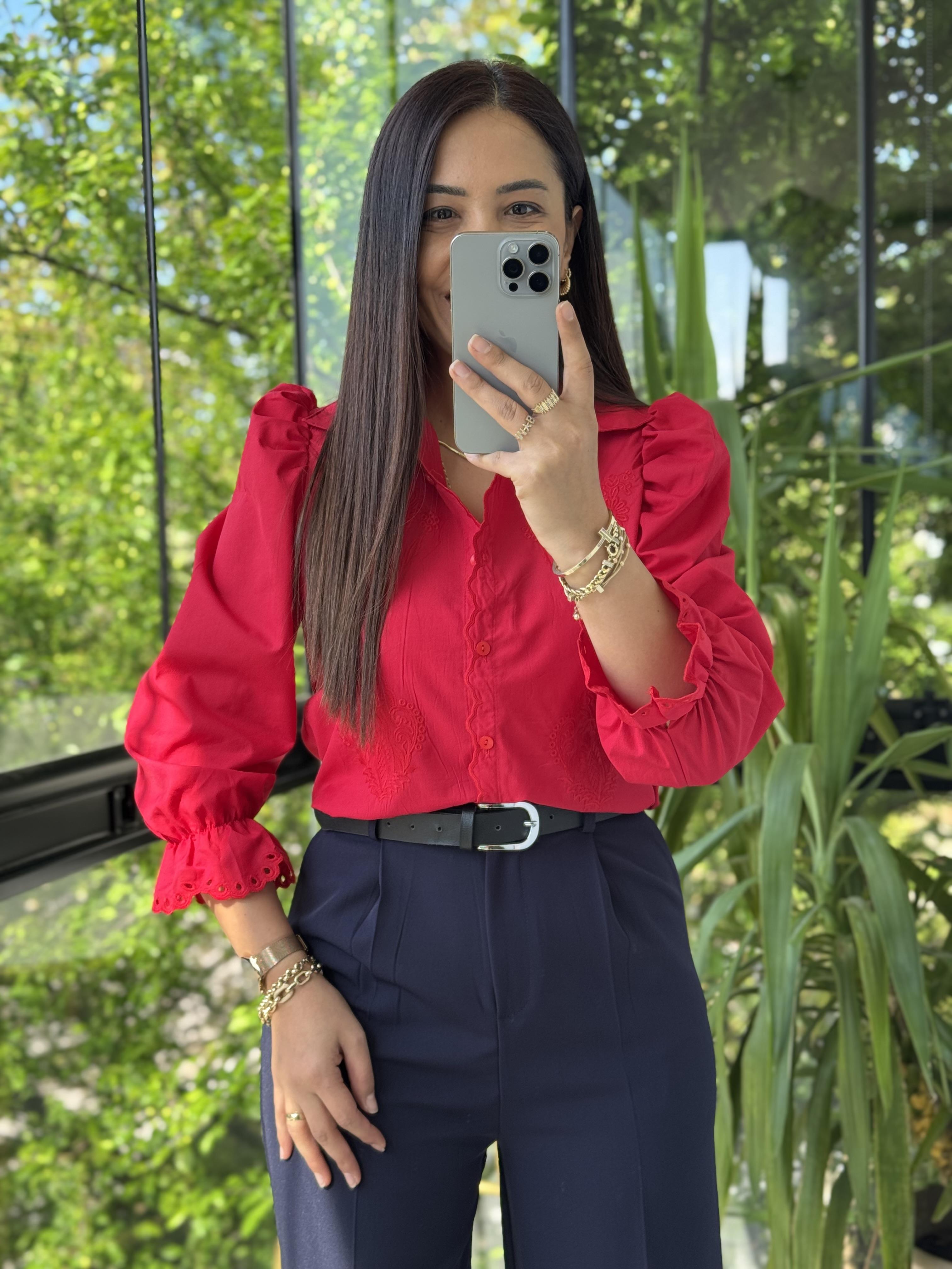 Prenses Gömlek Kırmızı