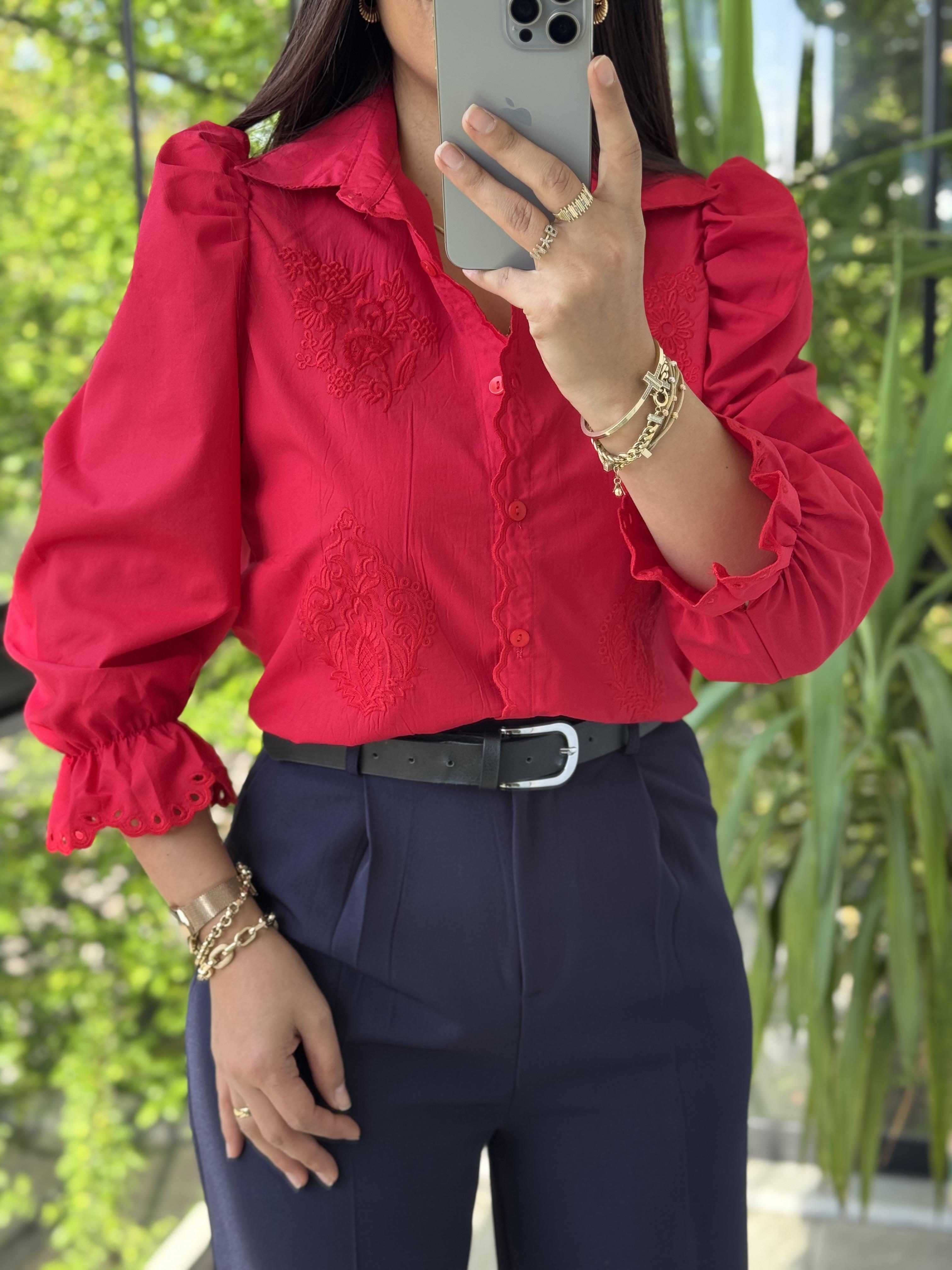 Prenses Gömlek Kırmızı