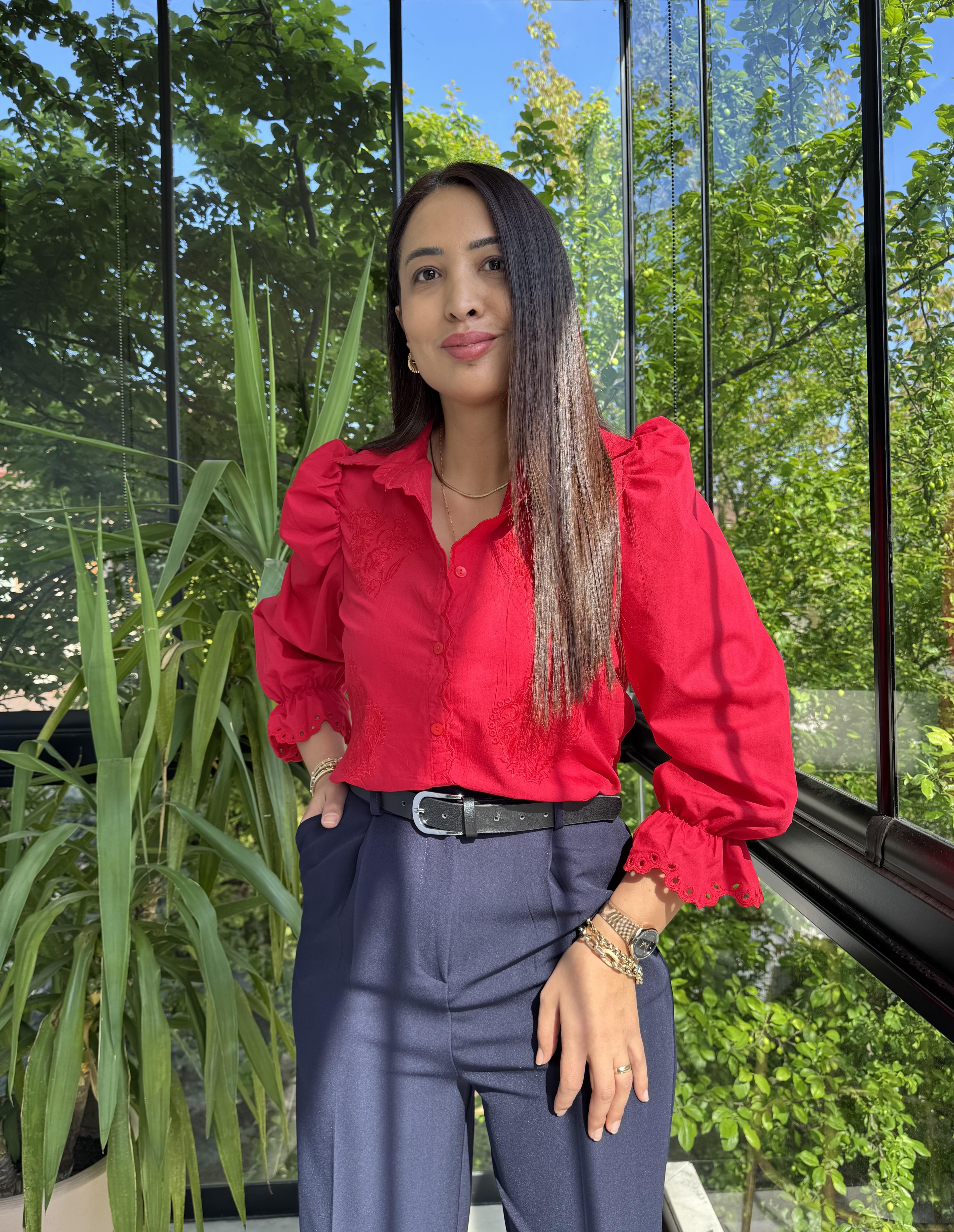 Prenses Gömlek Kırmızı