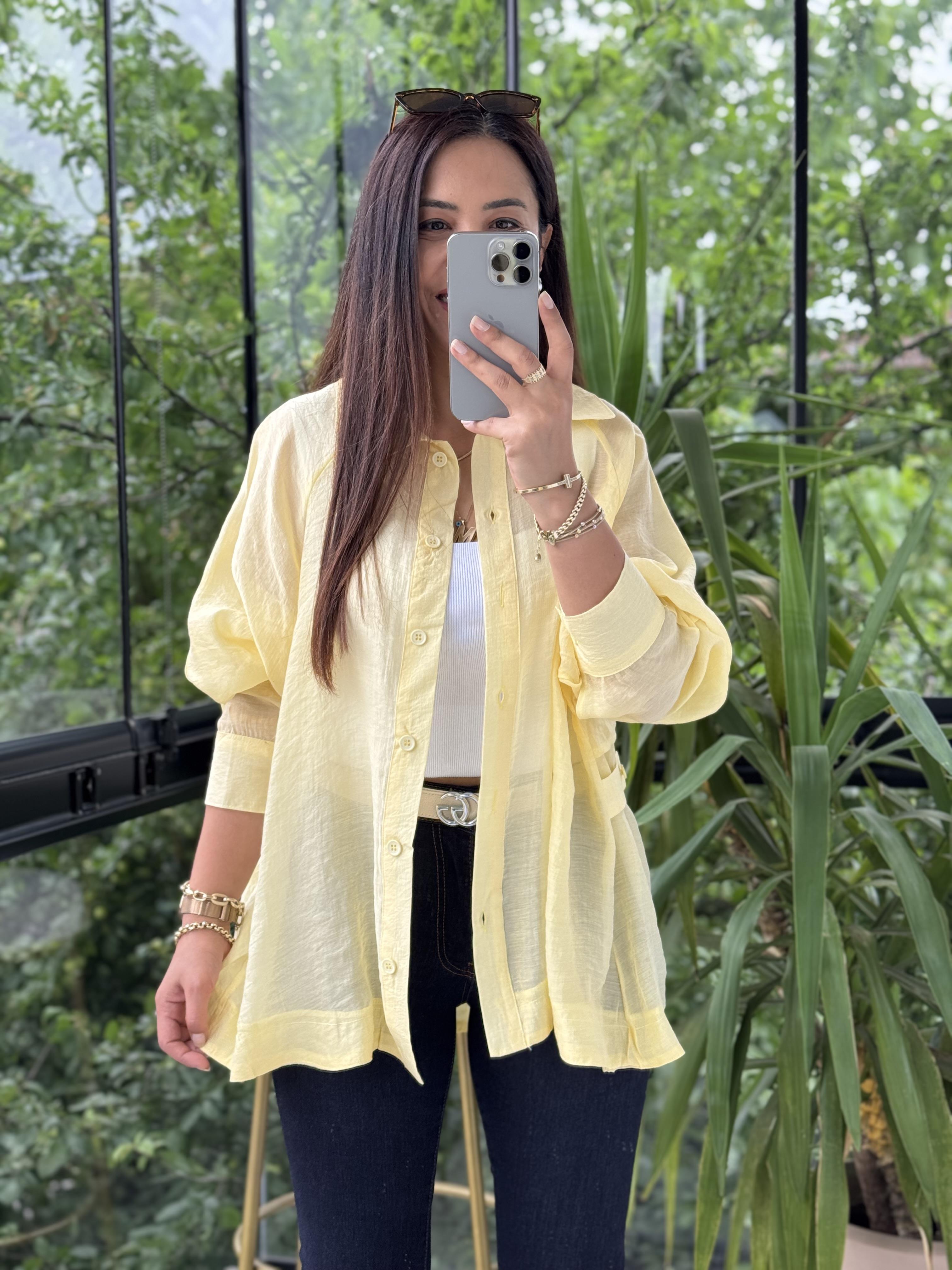 Reğlan Kol Salaş Gömlek Sarı