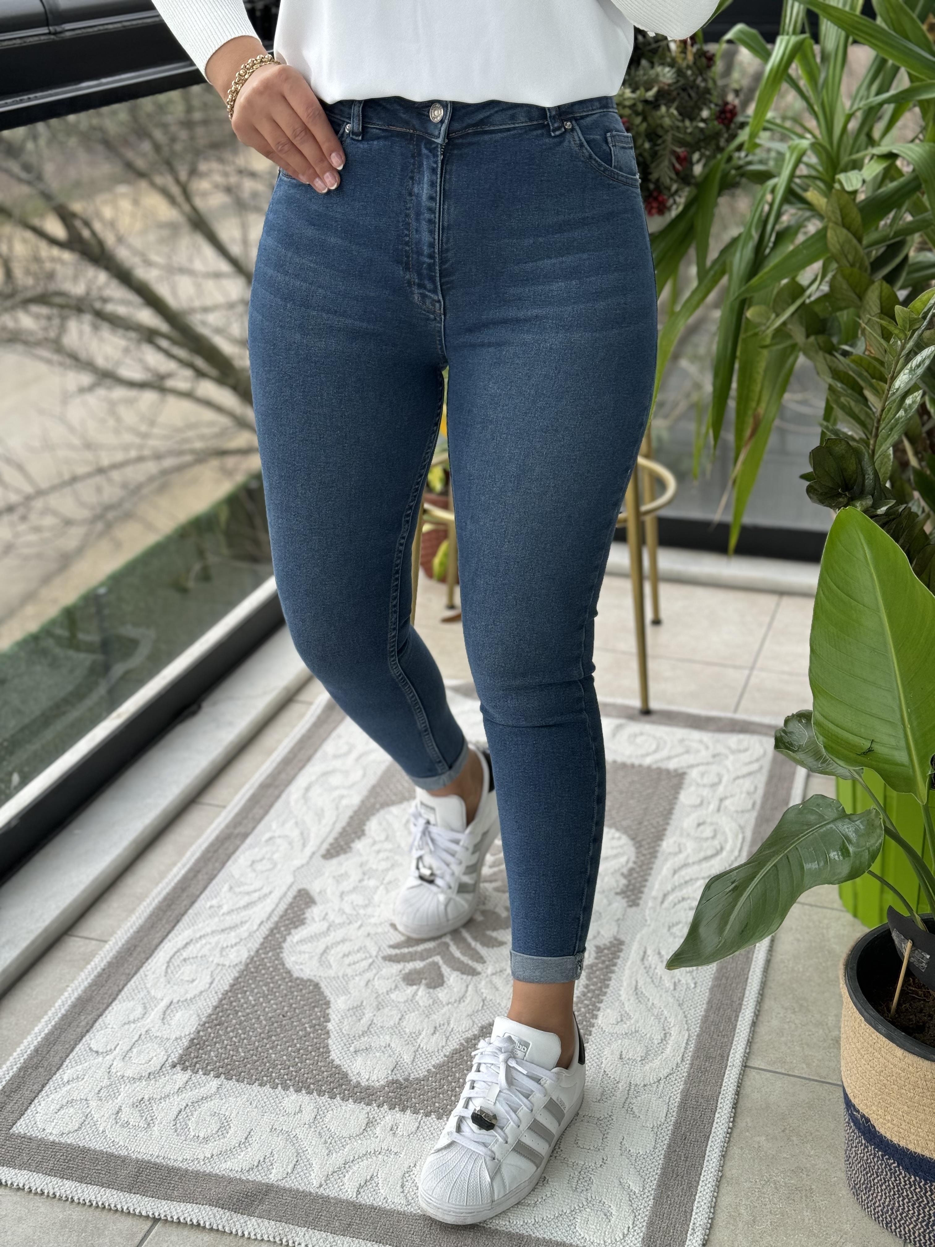 Toparlayıcı Skinny Jean Mavi