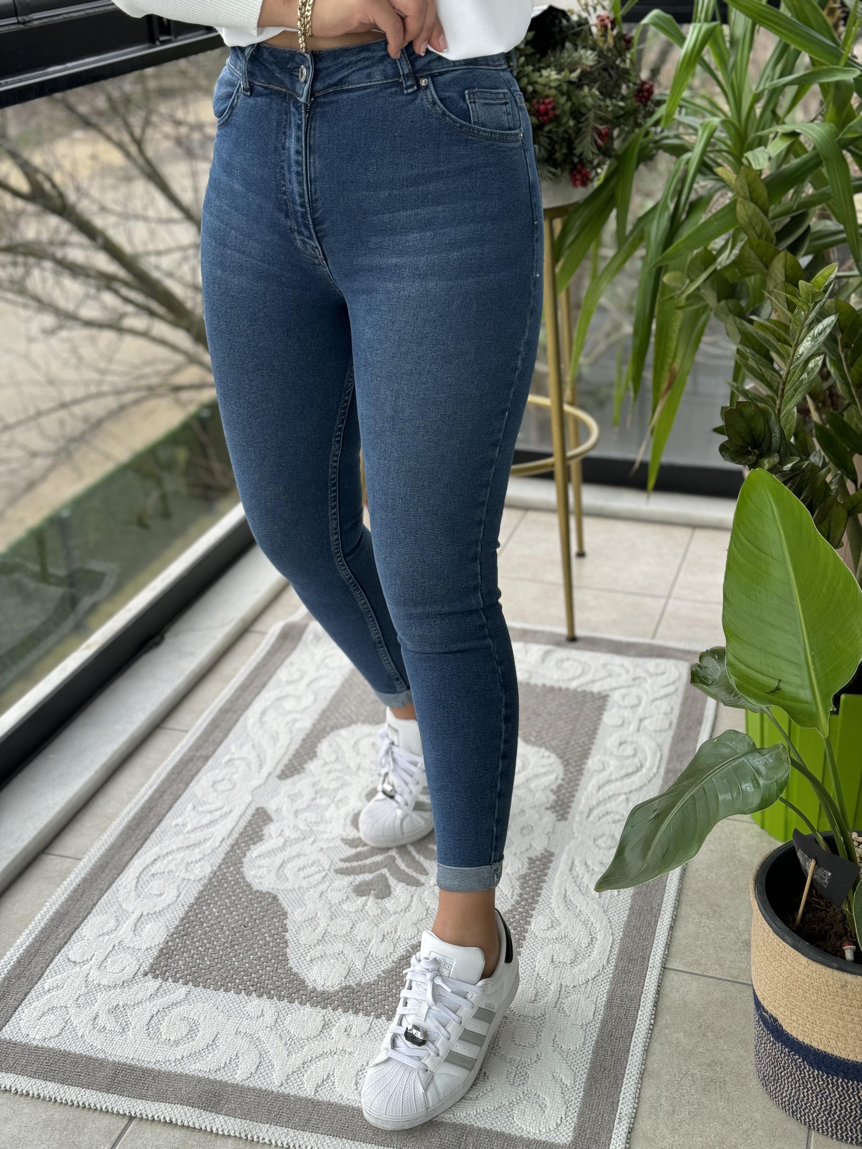 Toparlayıcı Skinny Jean Mavi