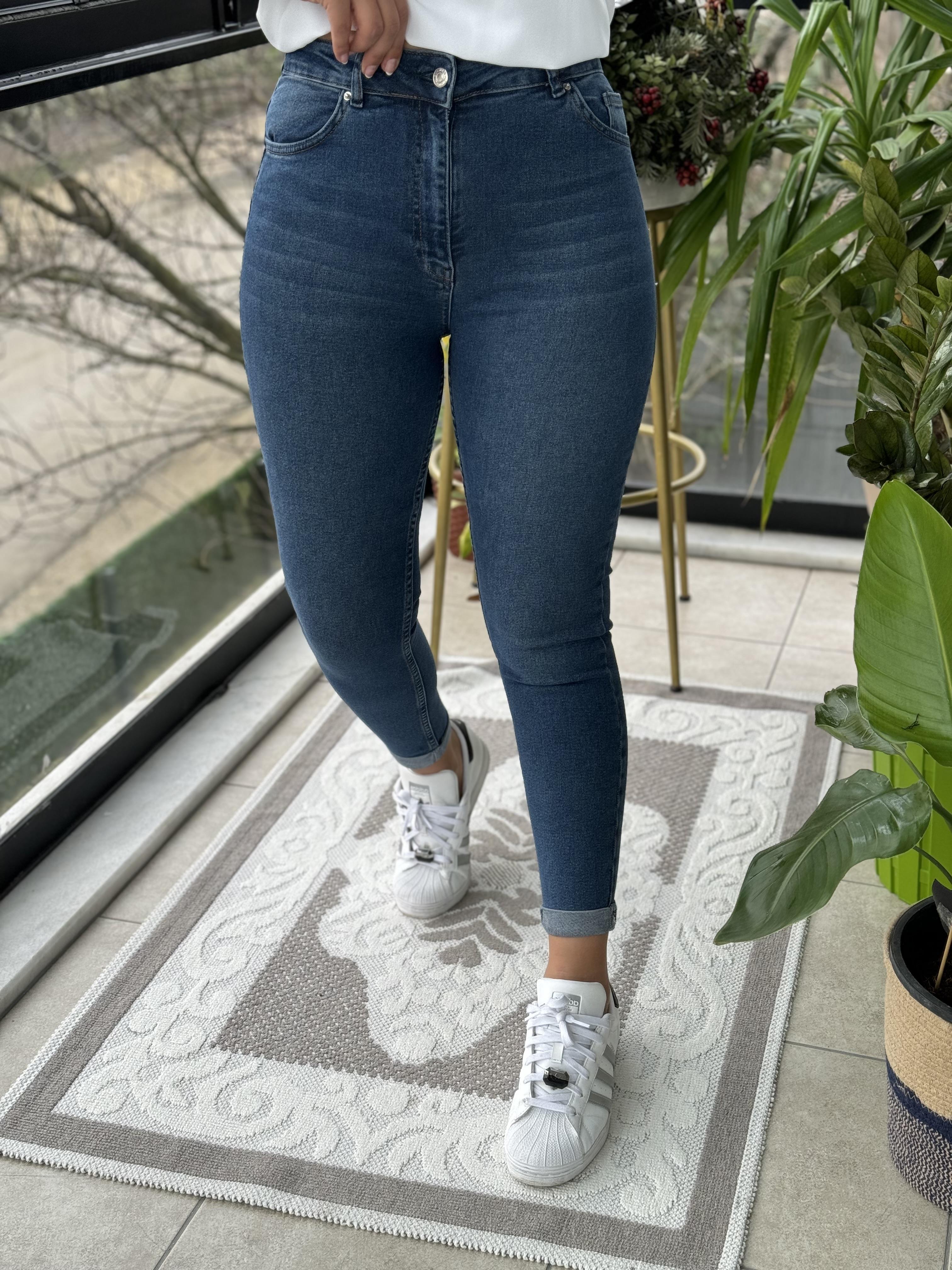 Toparlayıcı Skinny Jean Mavi