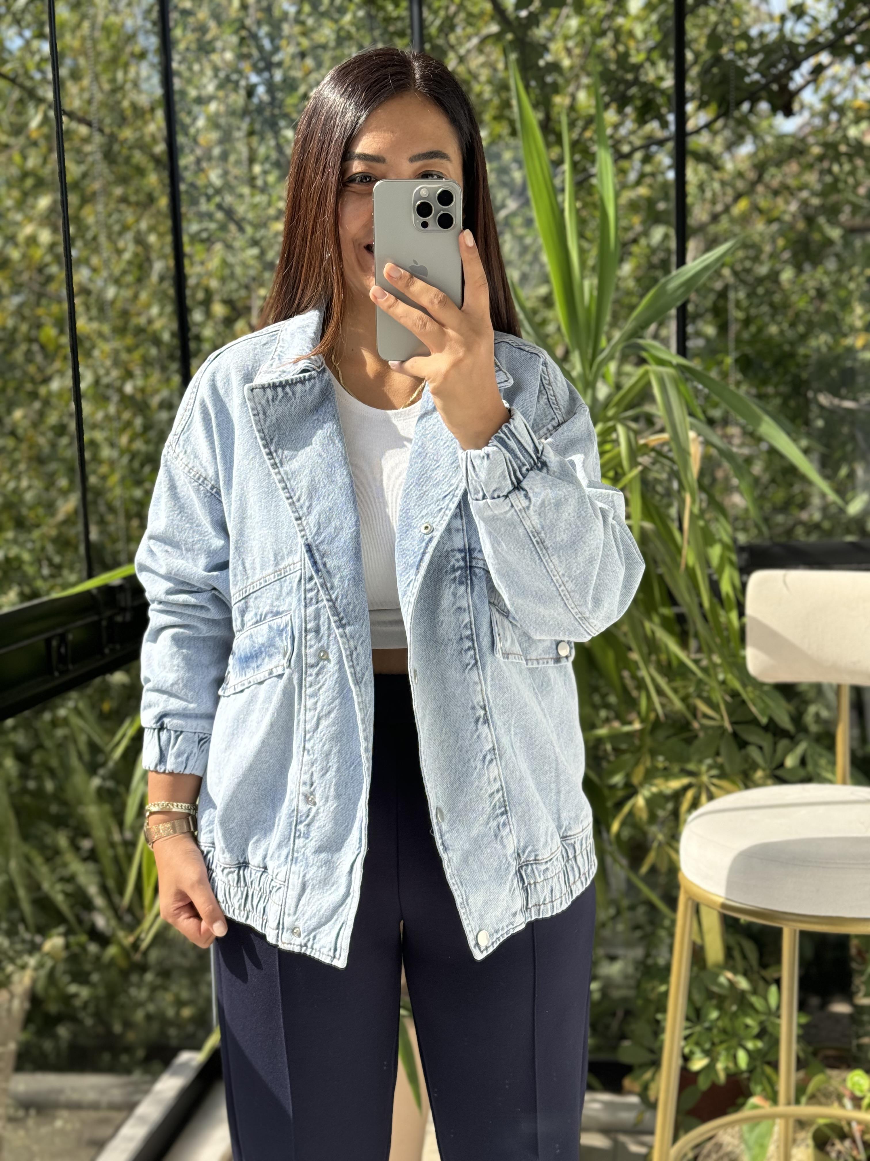 Vintage Kot Ceket Mavi