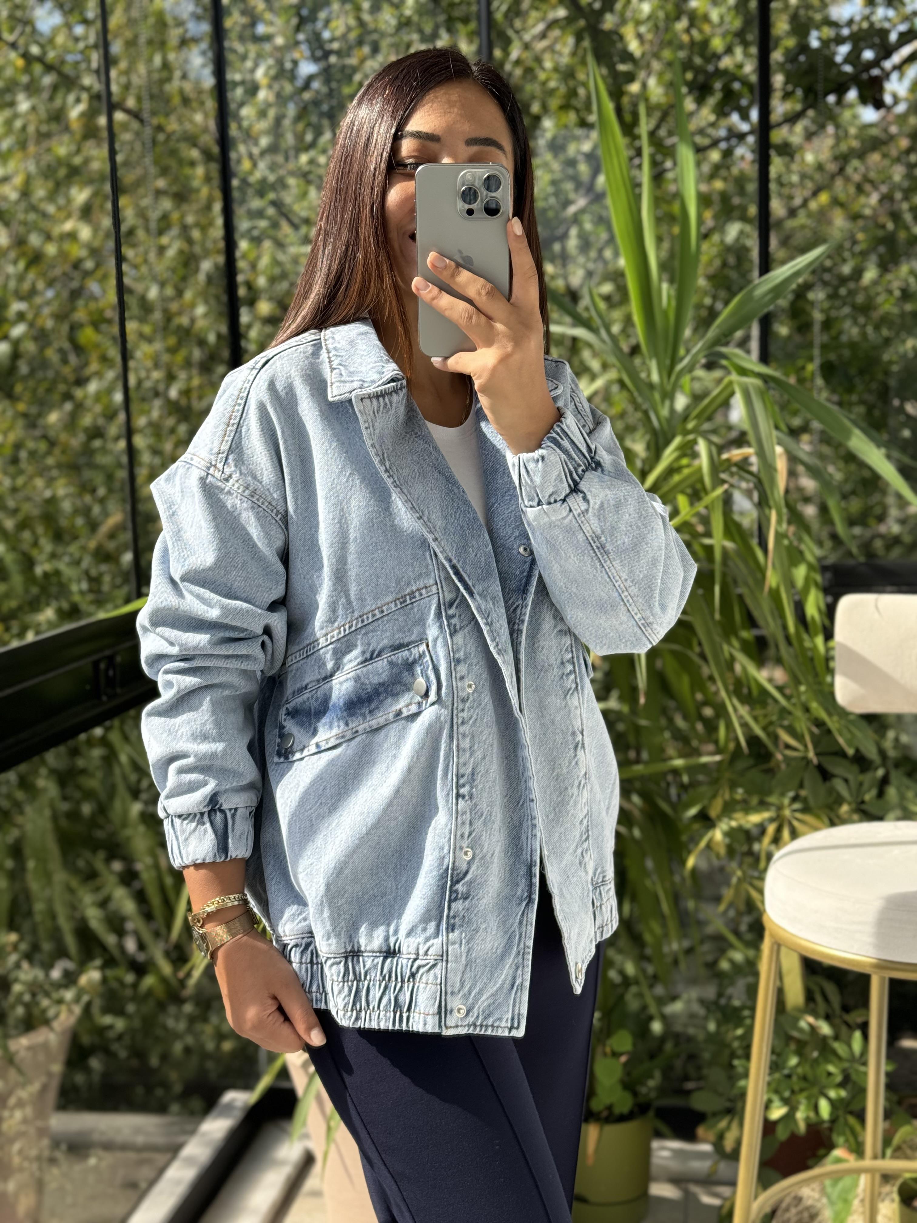 Vintage Kot Ceket Mavi