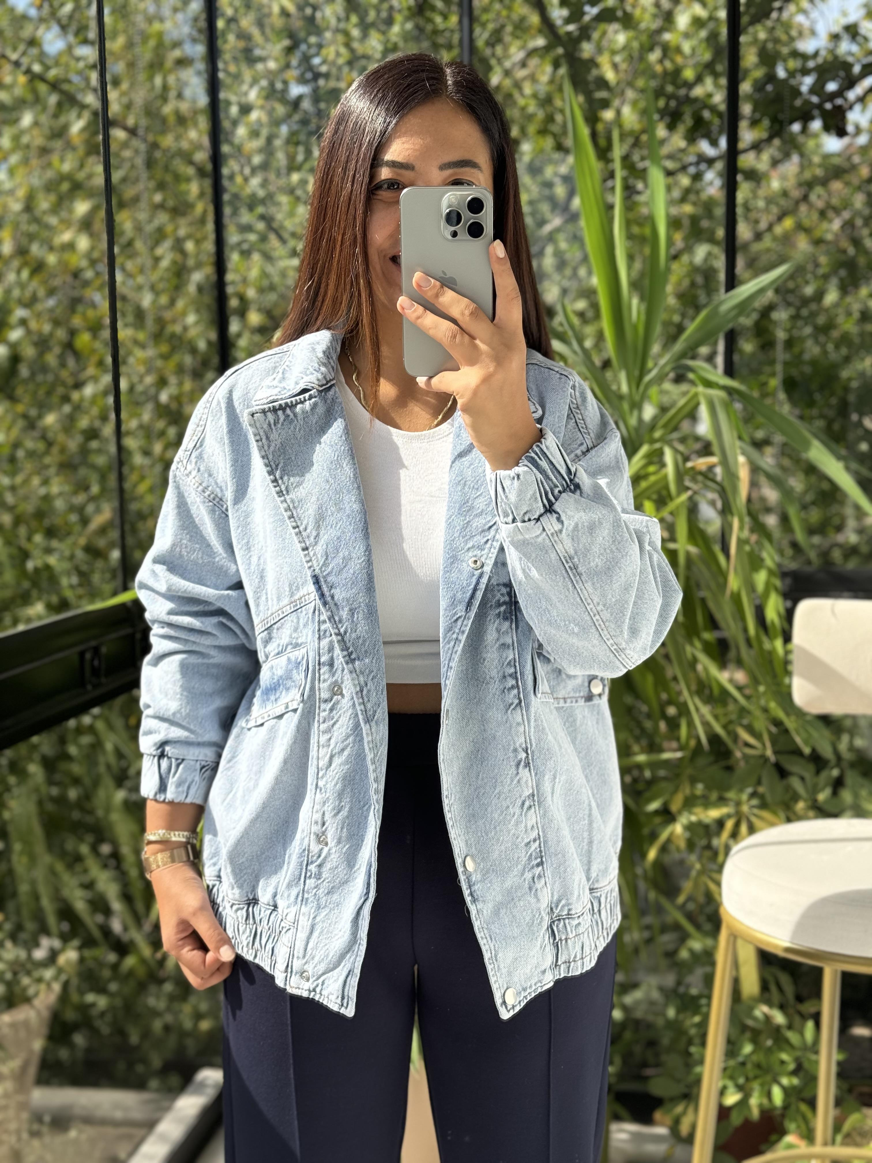 Vintage Kot Ceket Mavi