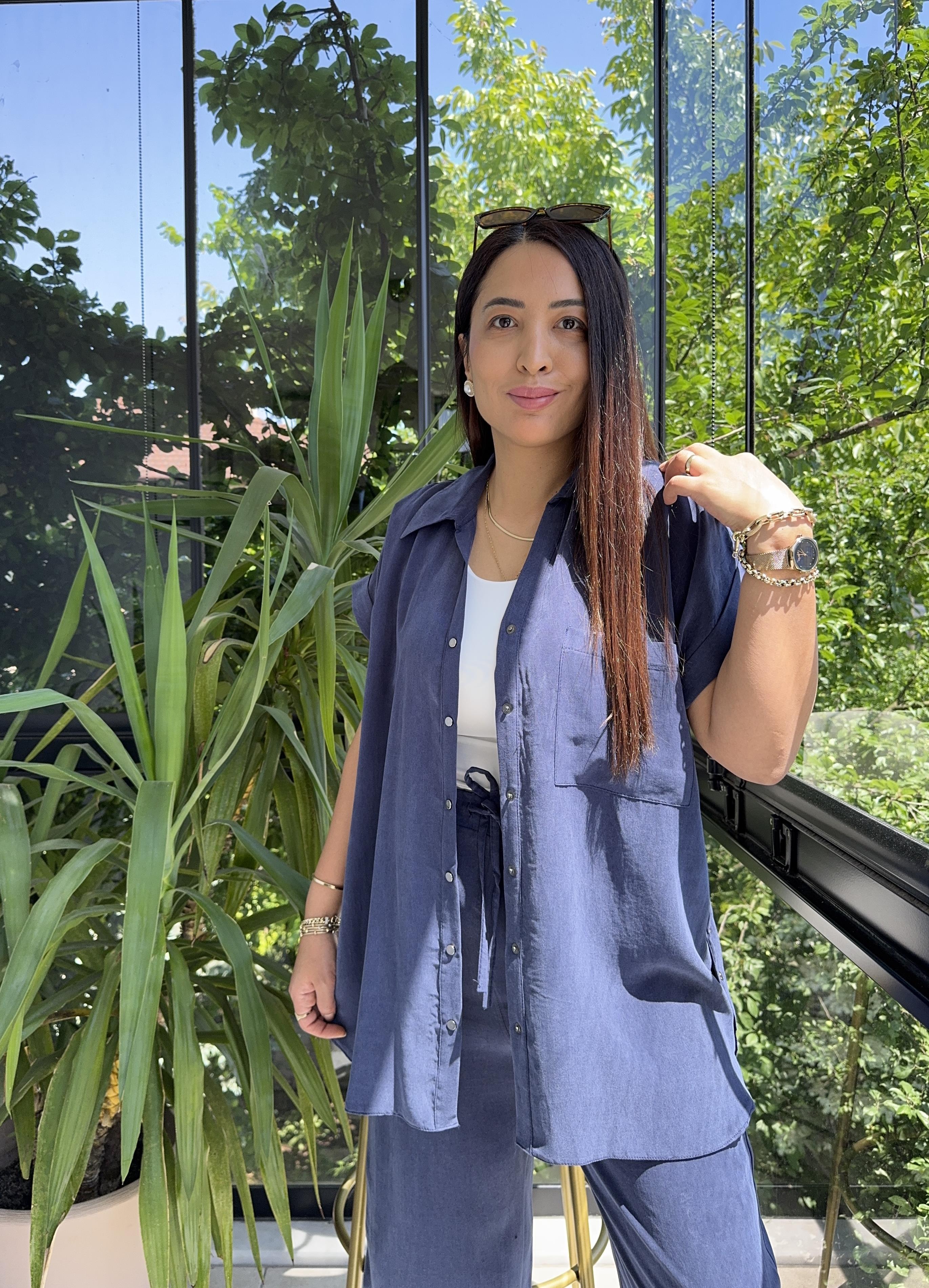 Yanları Çıtçıtlı Tensel Takım Lacivert