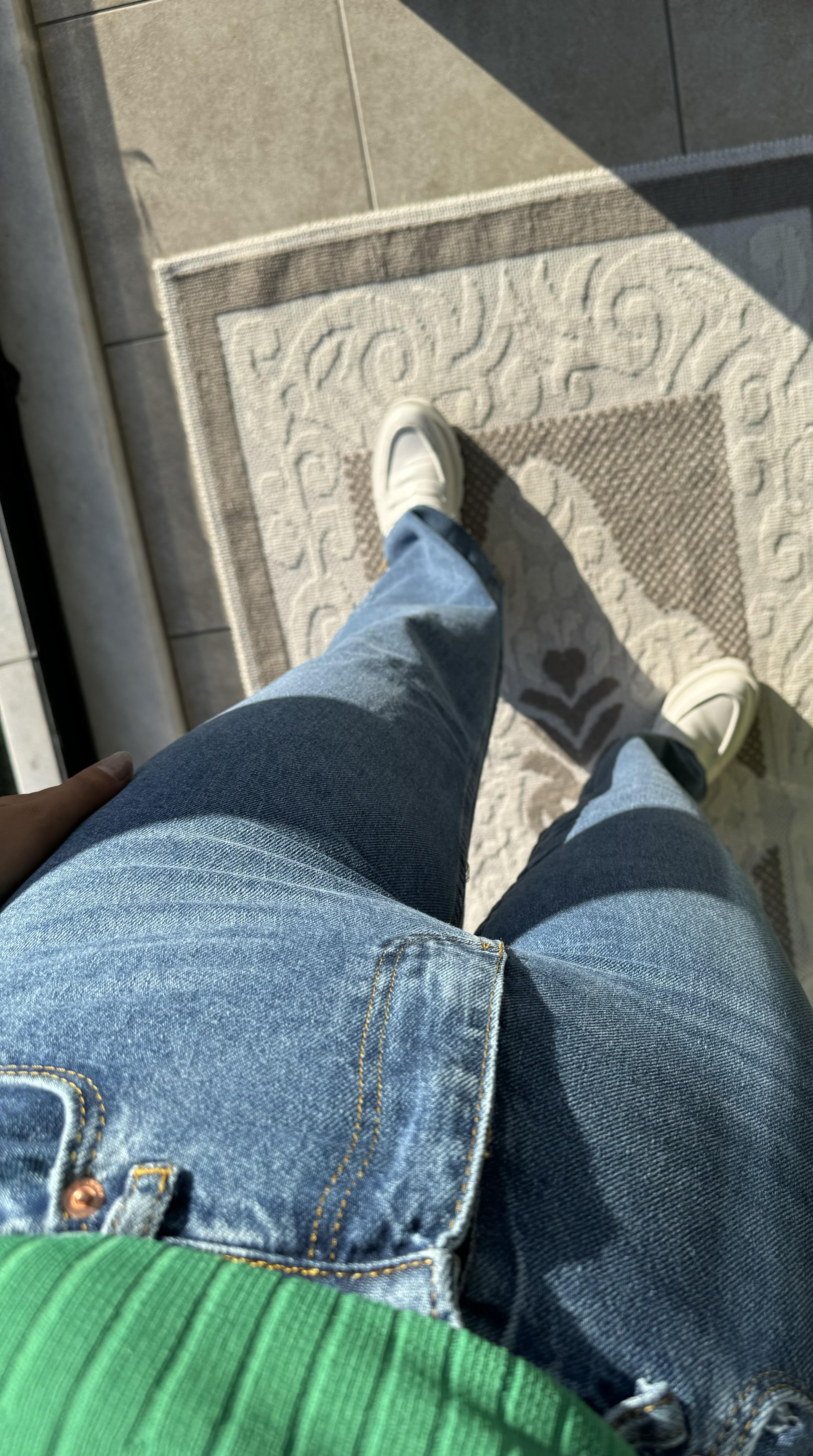 Zra Kesik Paça Jean Mavi