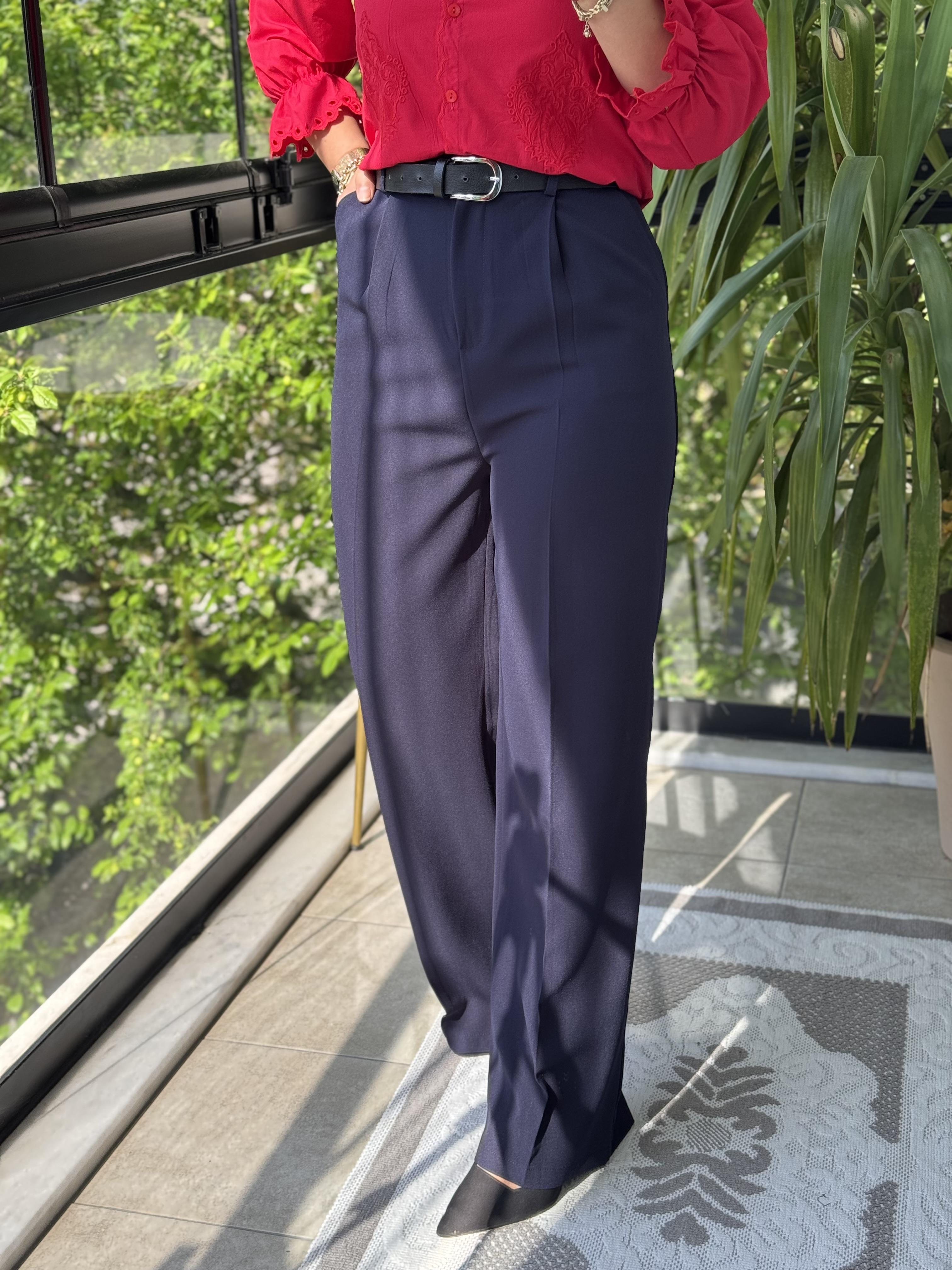 Zra Model Palazzo Pantolon Lacivert