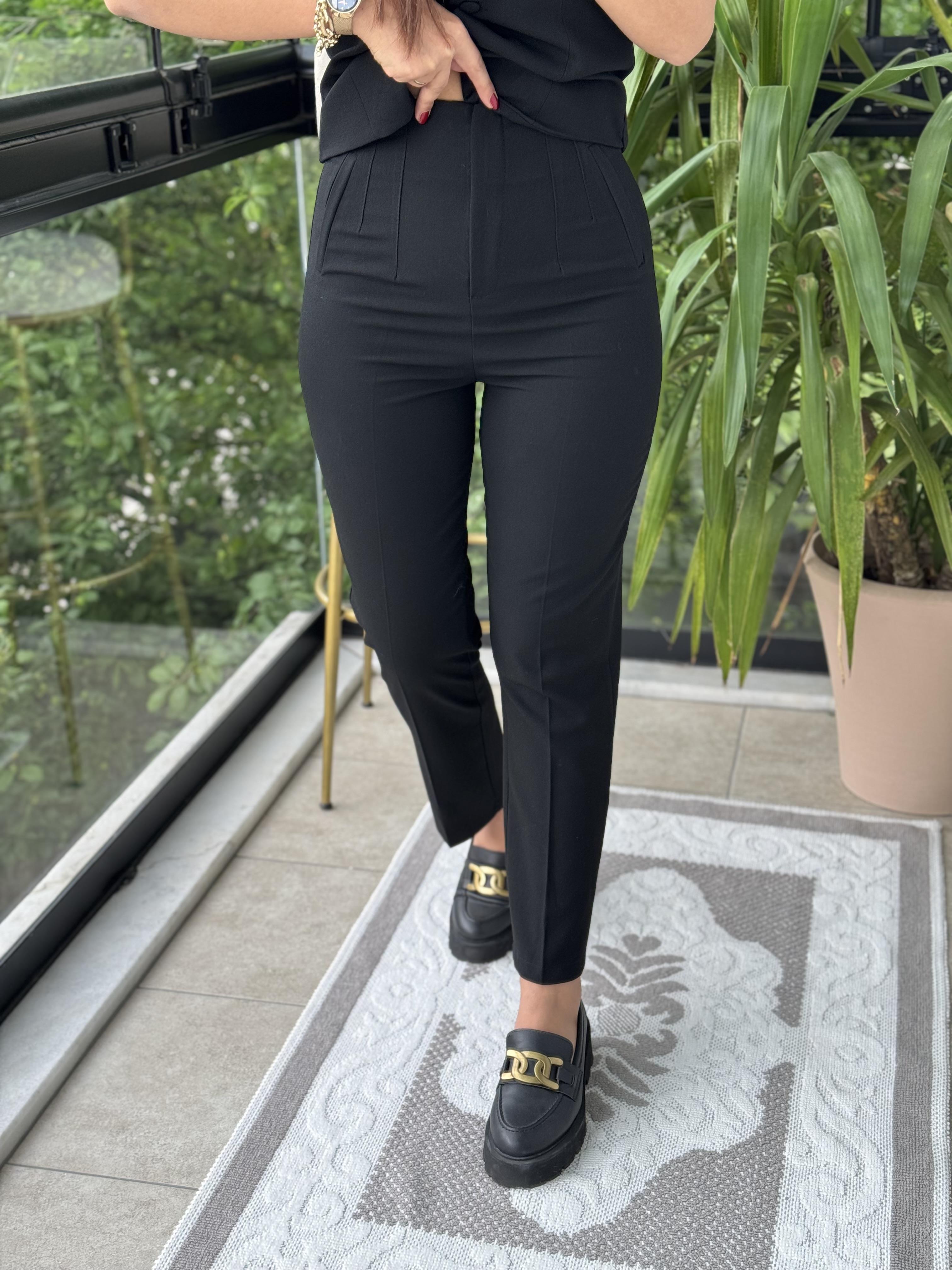 Zra Model Yelekli Takım Siyah