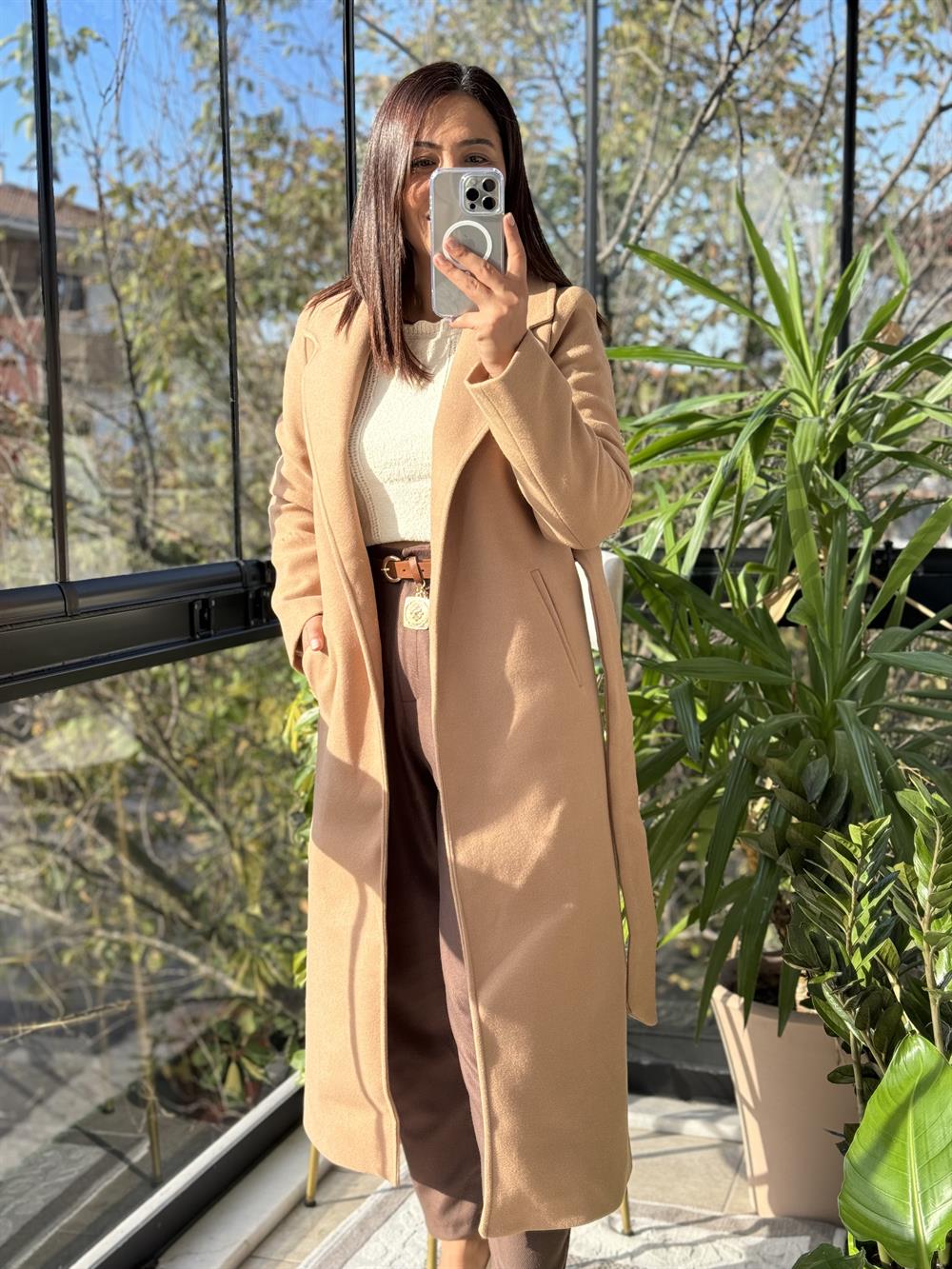  Bornoz Model Keçe Kaban Kahve