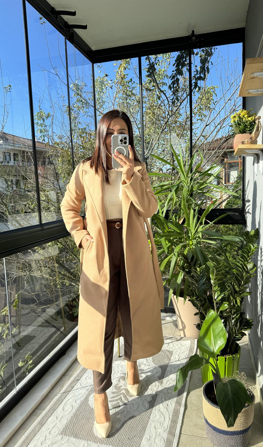  Bornoz Model Keçe Kaban Kahve