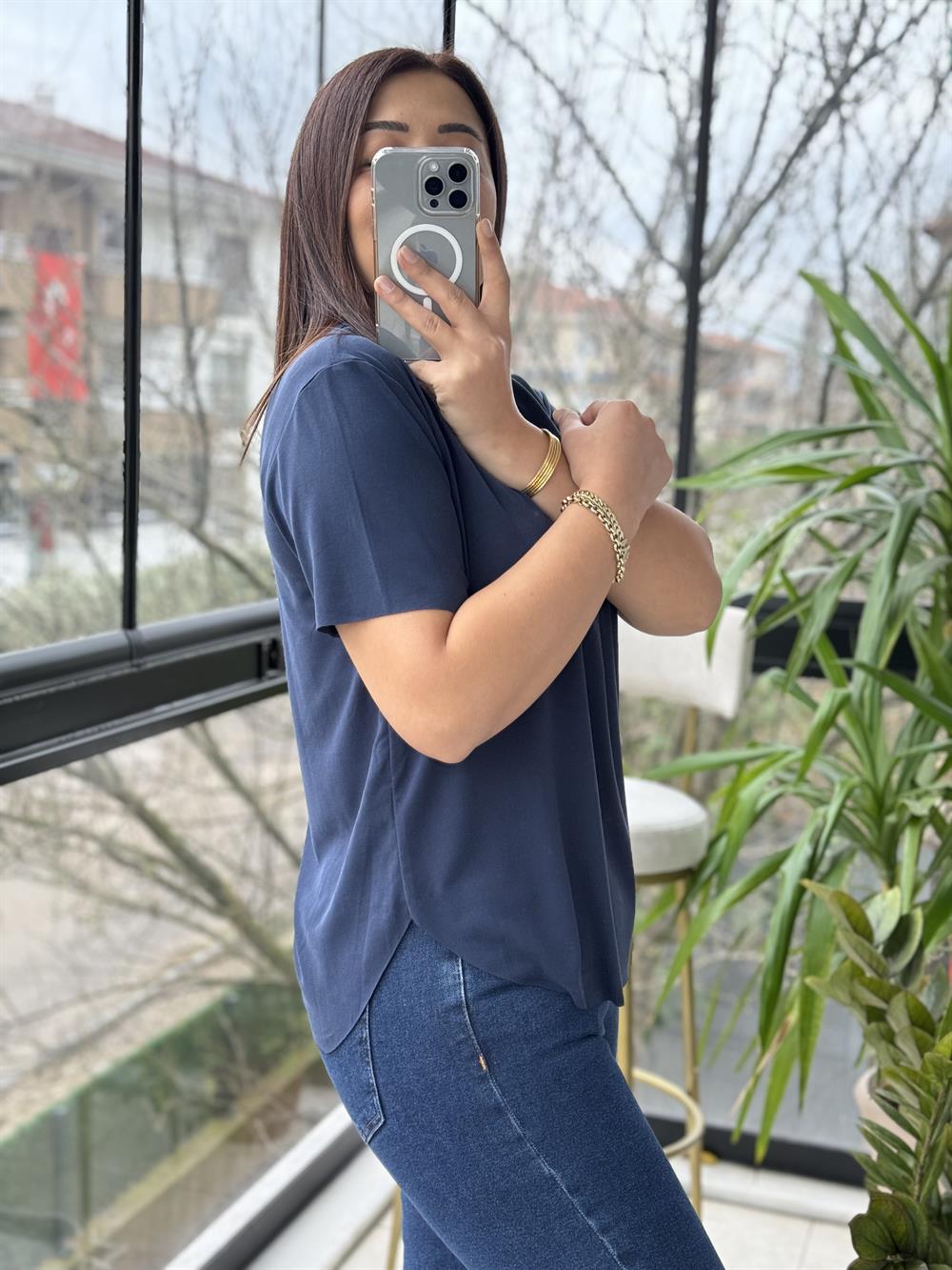  Oysho Tişört Lacivert