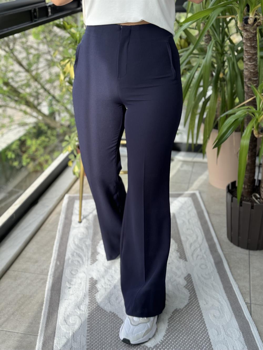  ZRA Model İspanyol Kumaş Pantolon Lacivert 