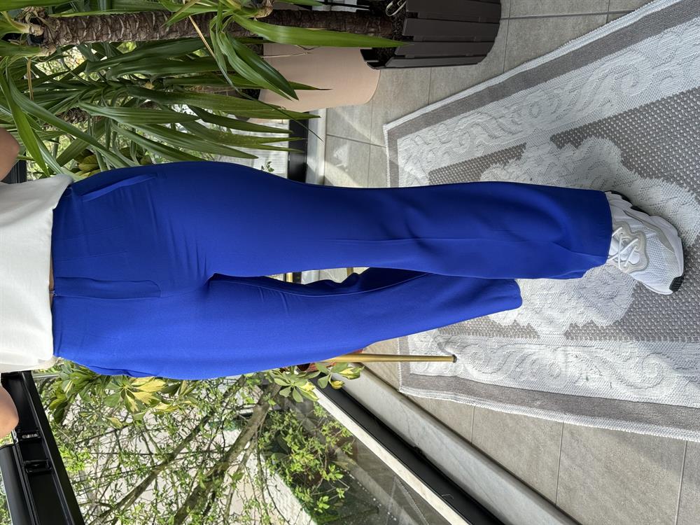  ZRA Model İspanyol Kumaş Pantolon Sax Mavi