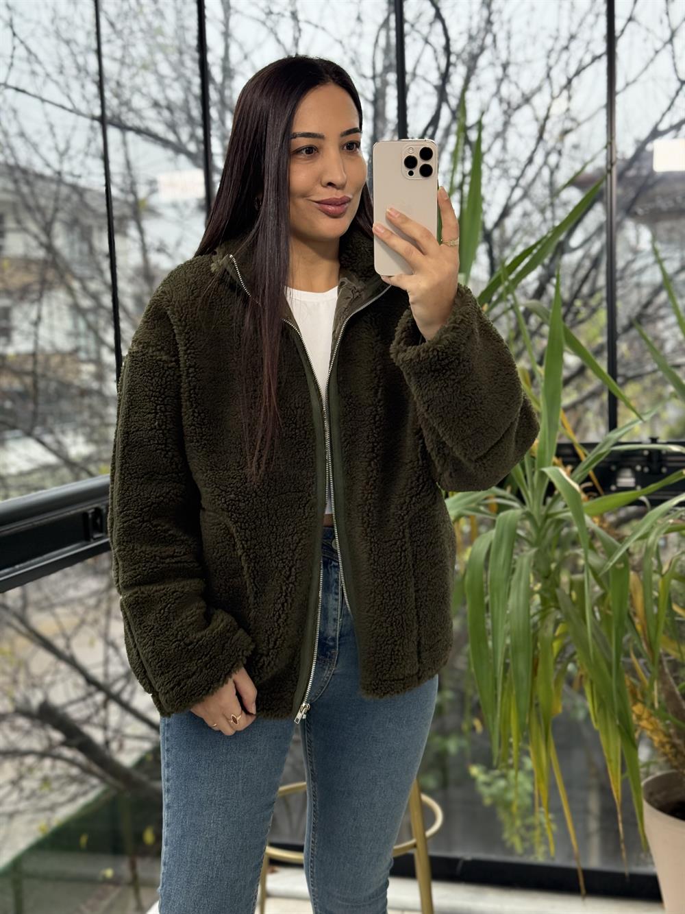 Pelüş Basic Polar Haki Yeşili