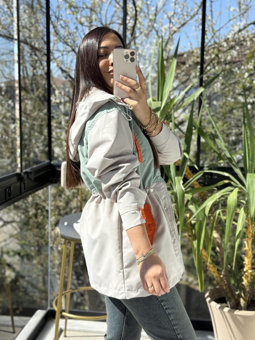 Mini Blok Trençkot Taş