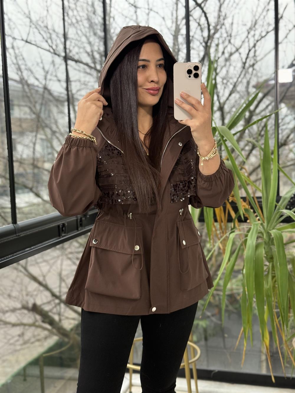 İthal Pullu Trenç Kahve