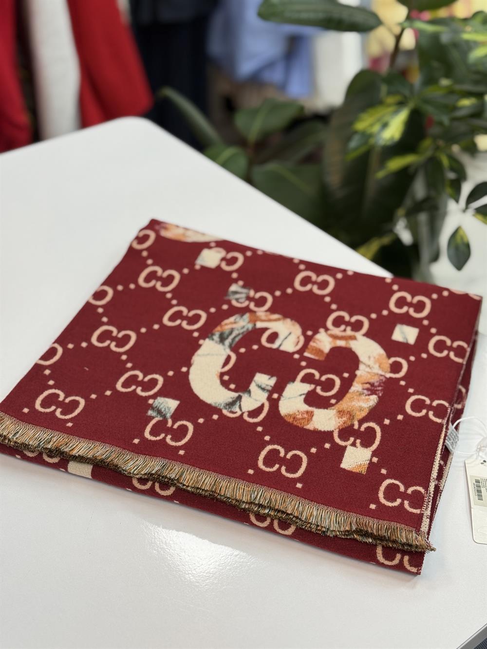 İthal Kaşmir Şal CC Bordo