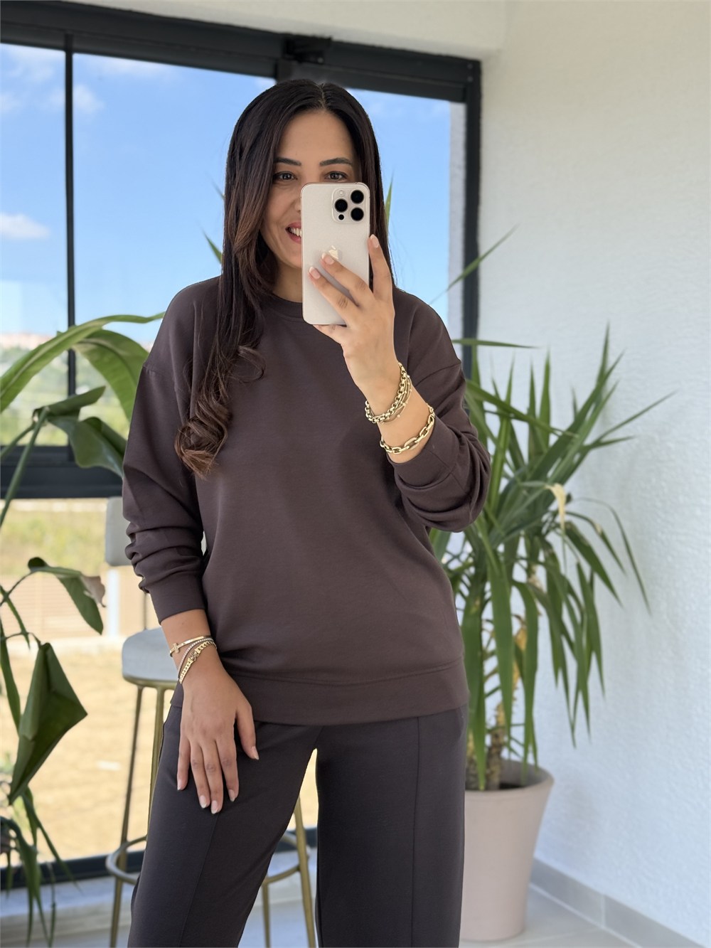 Oysh Basic Sweatshirt Kahve