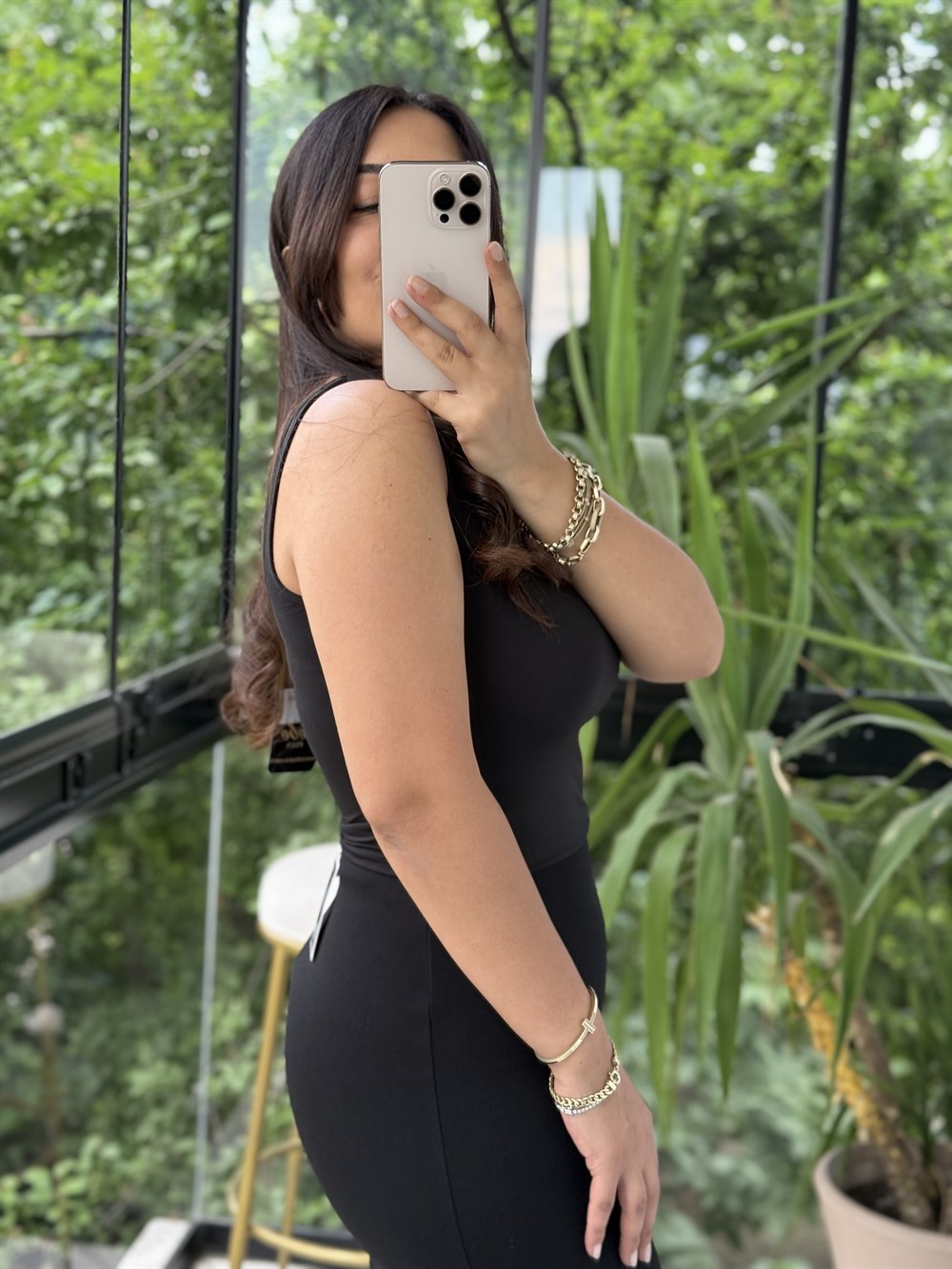 Kare Yaka Crop Atlet Siyah