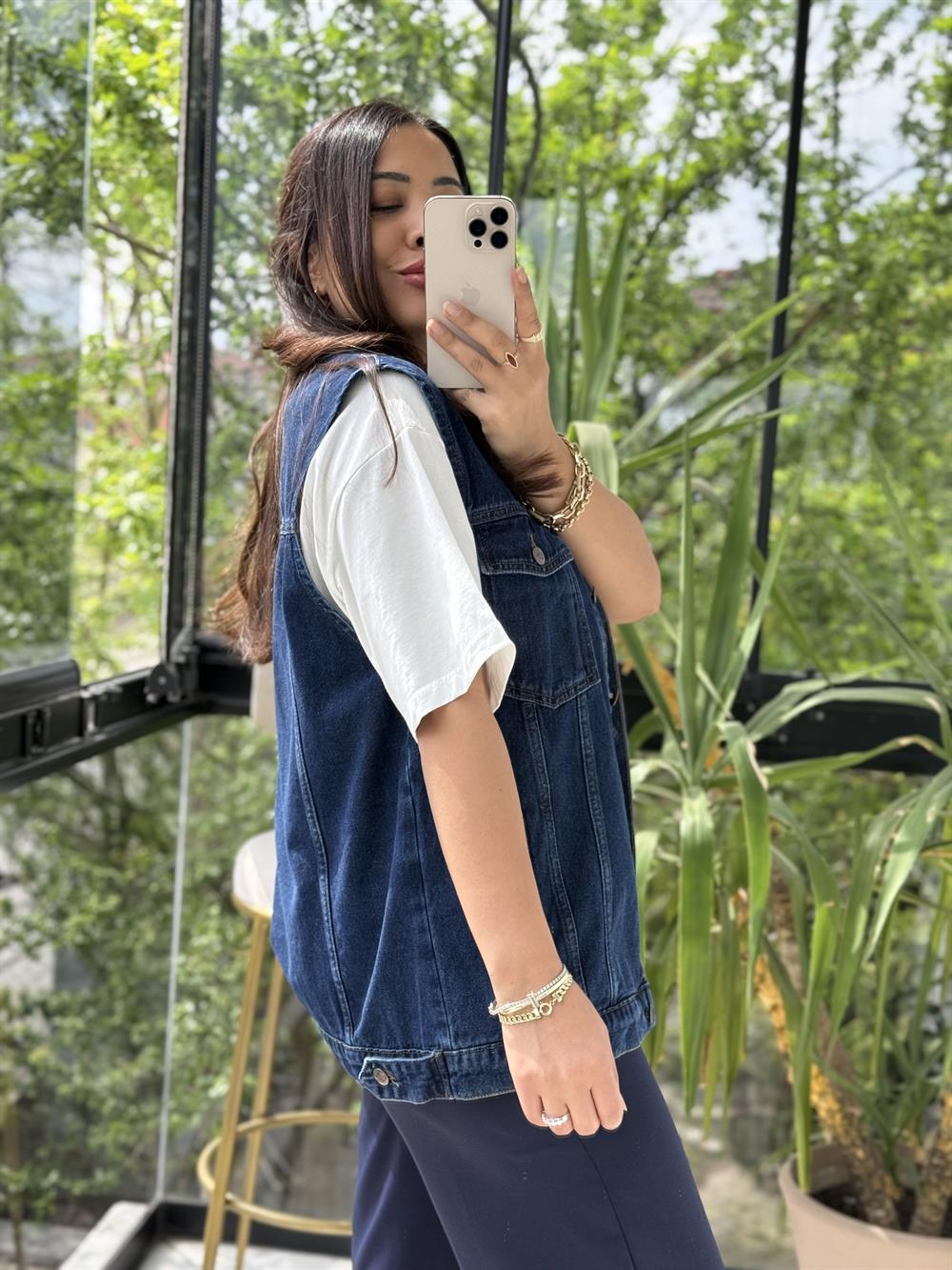 Orta Boy Kot Yelek Lacivert