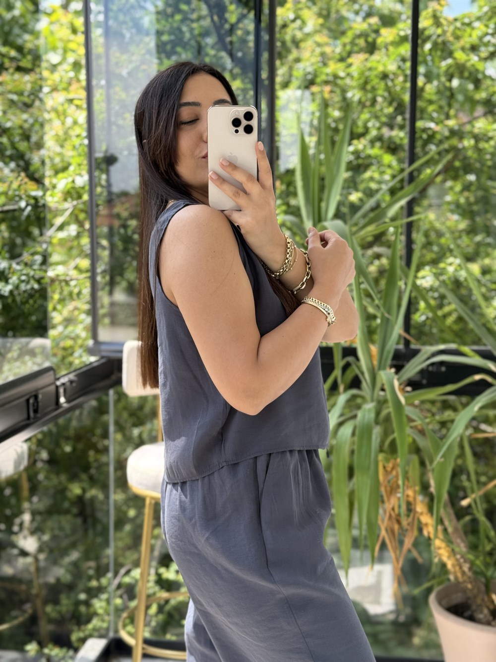 Sıfır Kol Tensel Takım Füme