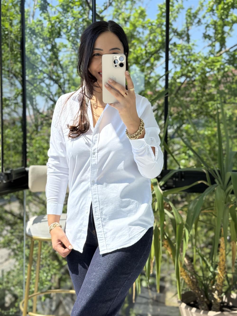 Slimfit Gömlek Beyaz