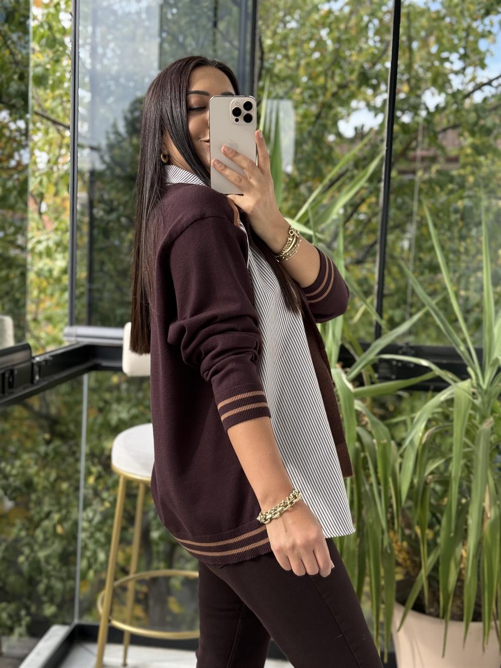 Twst Model Bağlamalı Gömlek Kahve