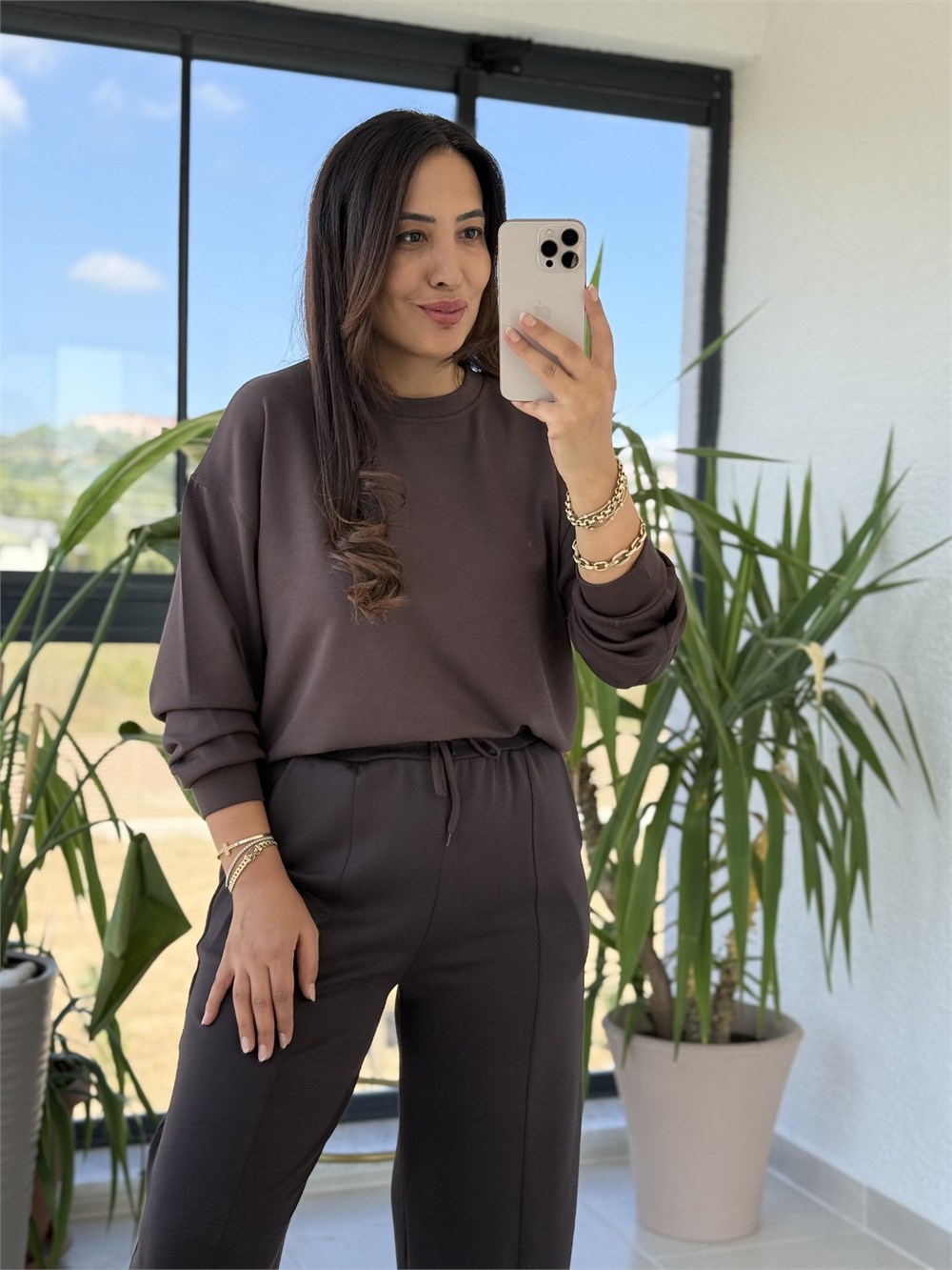 Oysh Basic Sweatshirt Kahve